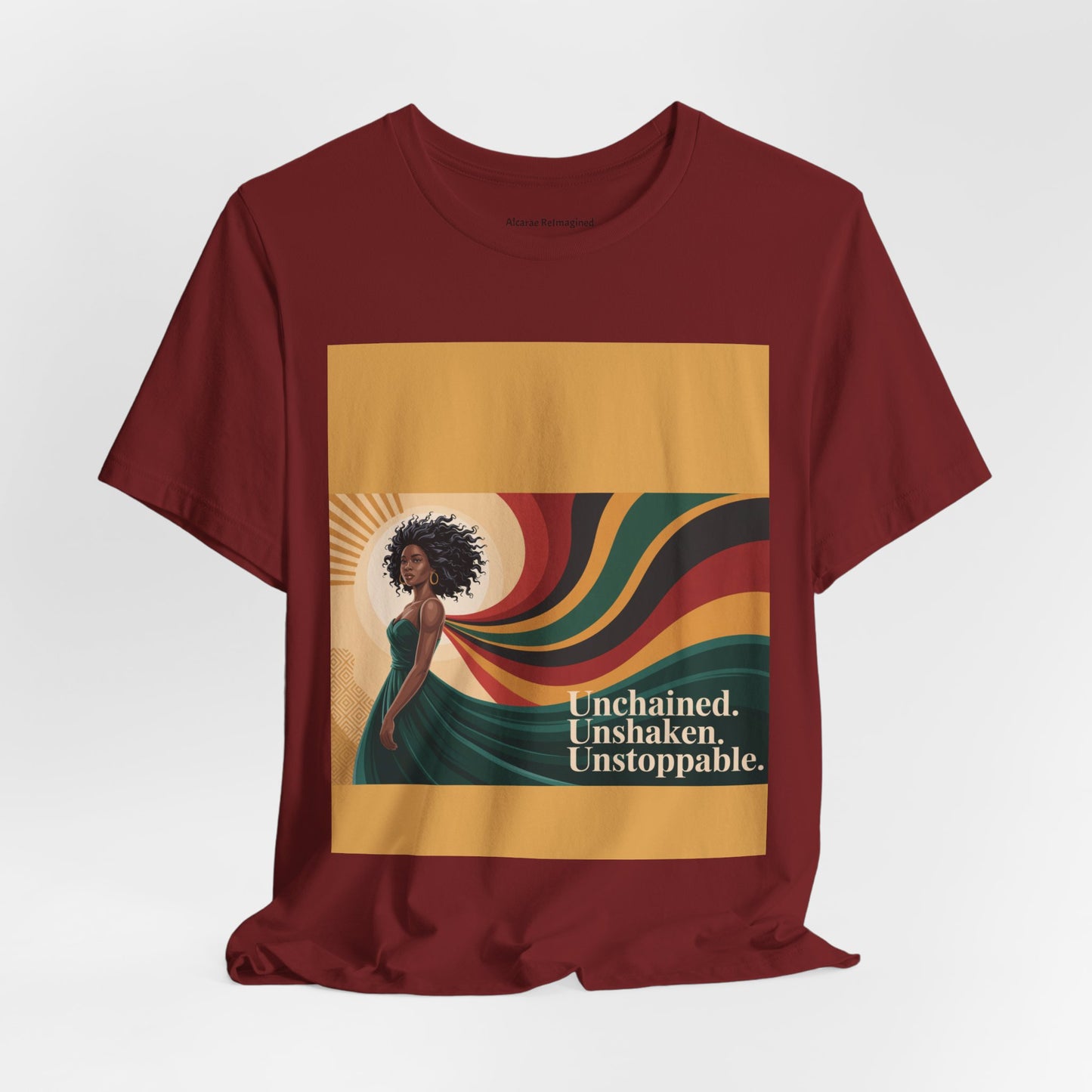 Unisex Inspirational Graphic Tee - Unchained, Unshaken, Unstoppable,