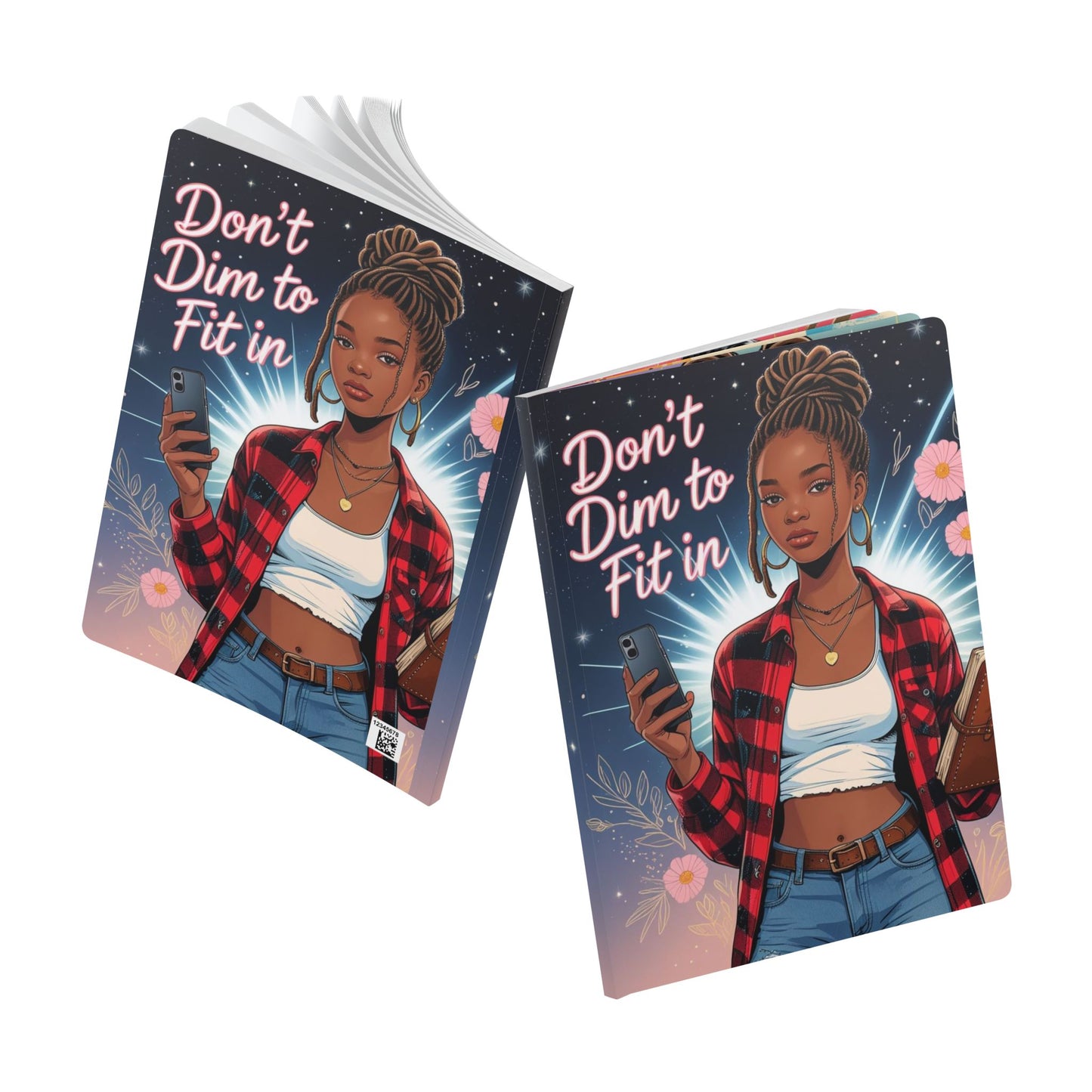 Empowering Softcover Journal, Motivational Notebook, Inspirational Gift, Artistic Journal, Fashionable Stationery for Teen girls