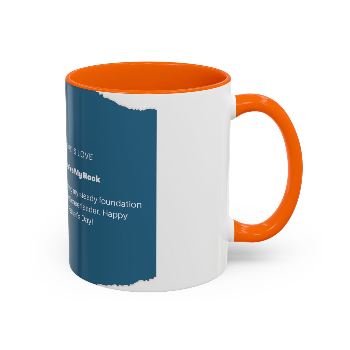 Dad's Love Accent Coffee Mug, Inspirational Dad Mug, Father's Day Gift, Personalized Coffee Cup, Unique Gift for Dad, Family Reminder