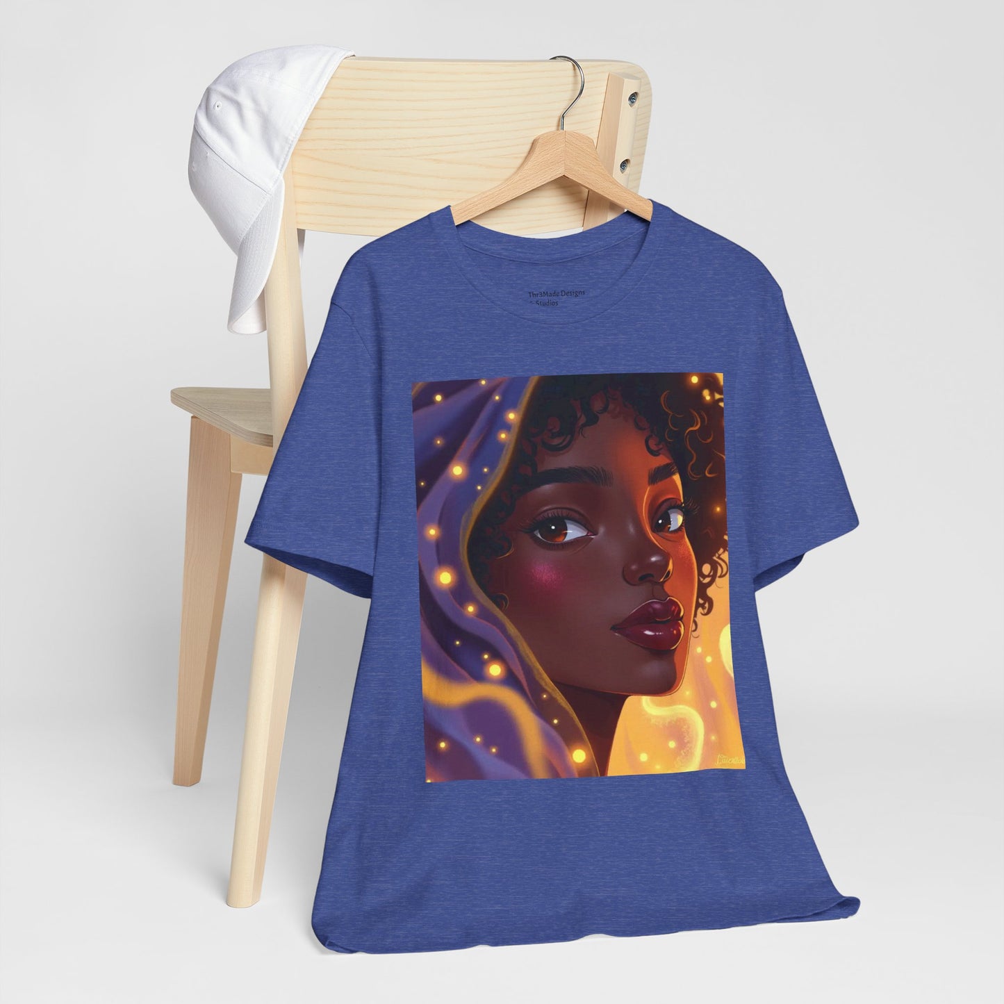 Magic Glow Art Tee, Unisex Short Sleeve Shirt, Artistic Graphic T-Shirt, Boho Style Tee, Casual Wear, Gift for Art Lovers