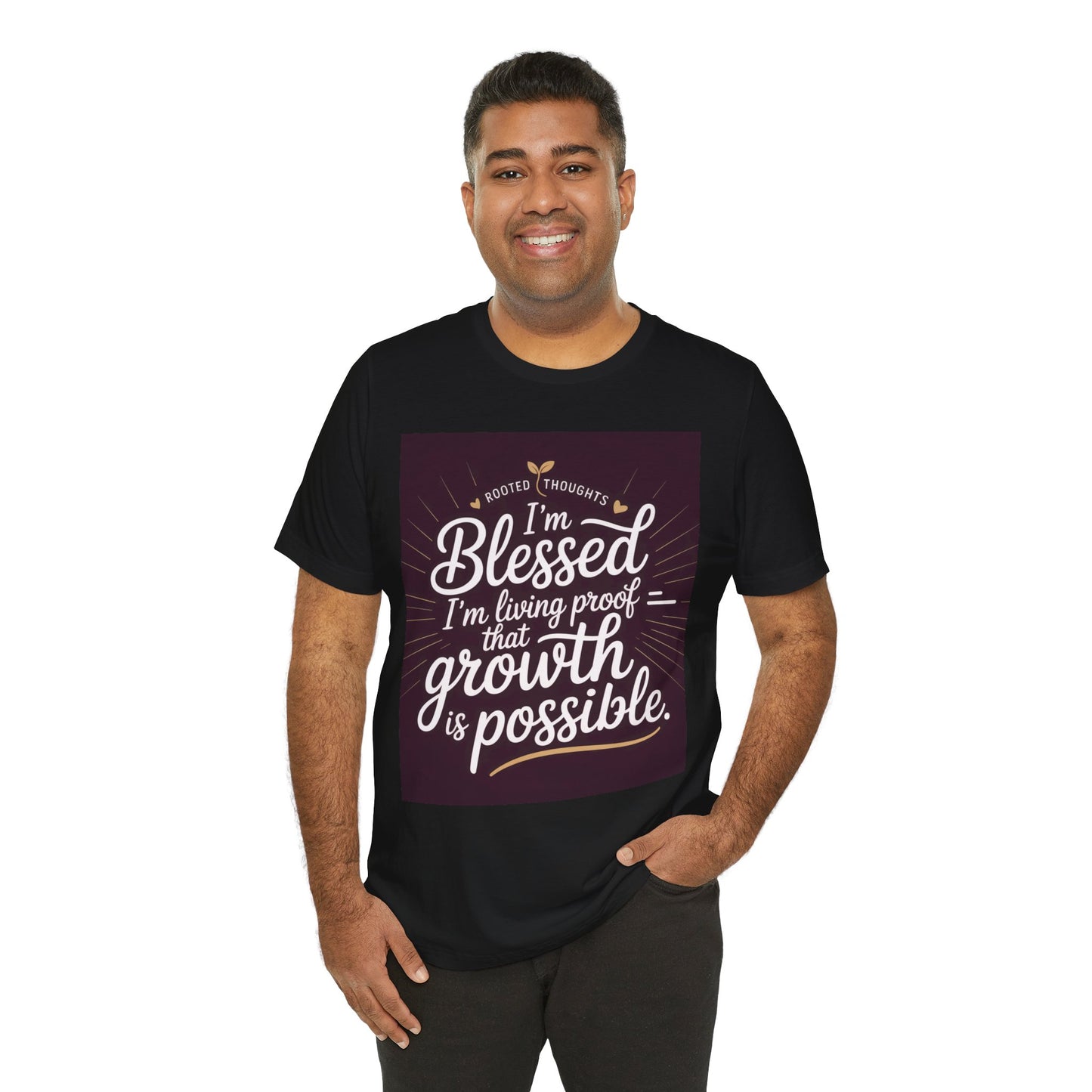 Unisex Growth Proof Tee - I'm Blessed, Inspirational Shirt, Motivational Gift, Spiritual Apparel, Positive Vibes, Everyday Wear