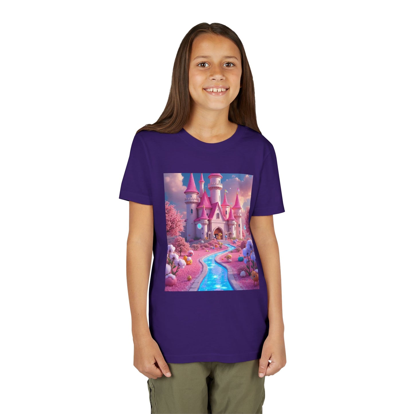 Whimsical Castle Youth Tee, Kids Shirt, Fairy Tale T-Shirt, Magical Kids Apparel, Dreamy Tee, Birthday Gift for Girls