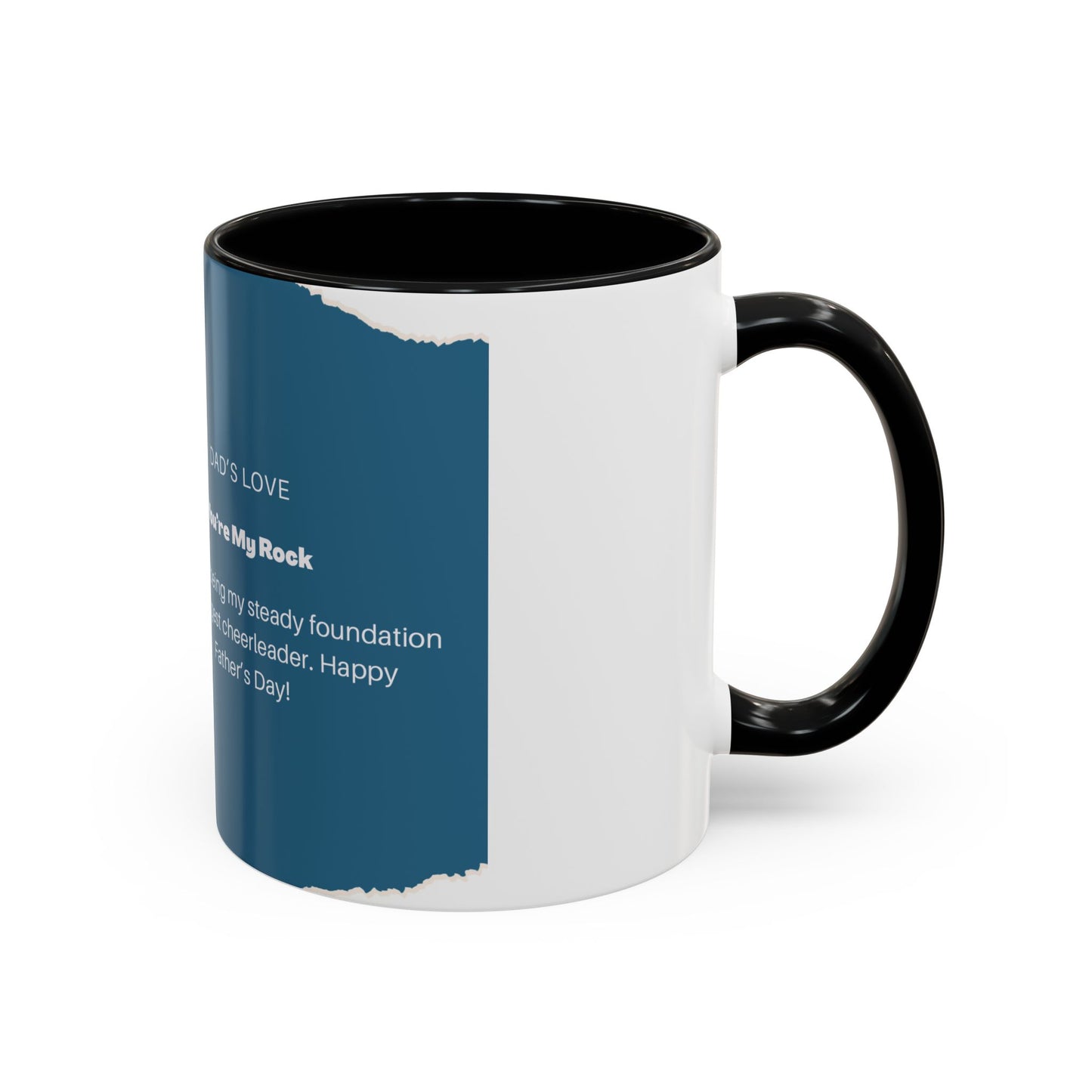 Dad's Love Accent Coffee Mug, Inspirational Dad Mug, Father's Day Gift, Personalized Coffee Cup, Unique Gift for Dad, Family Reminder