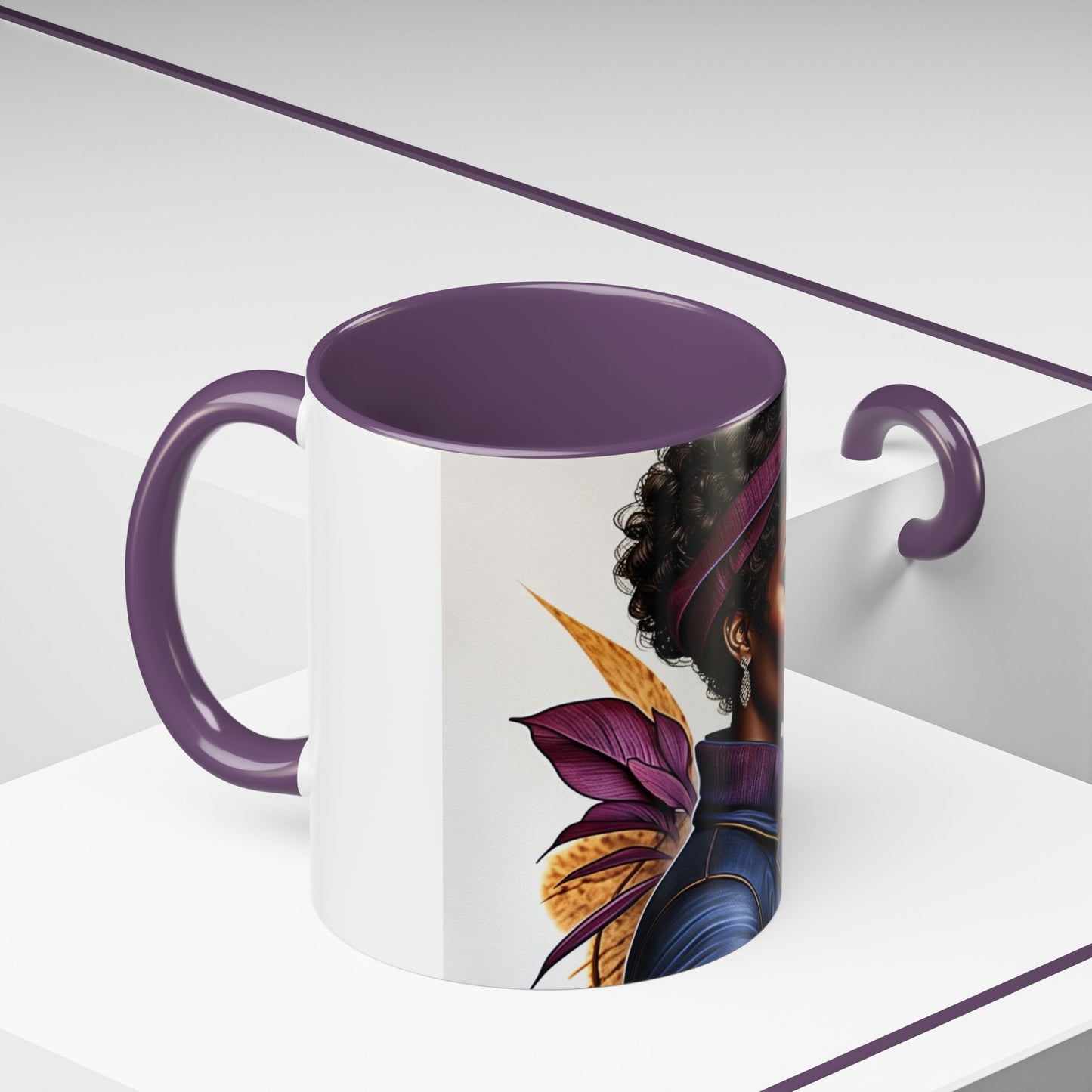 Bold Afrocentric Coffee Mug - Empowering Art for Daily Inspiration, Gift for Her, Doodle Mug, Office Decor, Unique Kitchenware