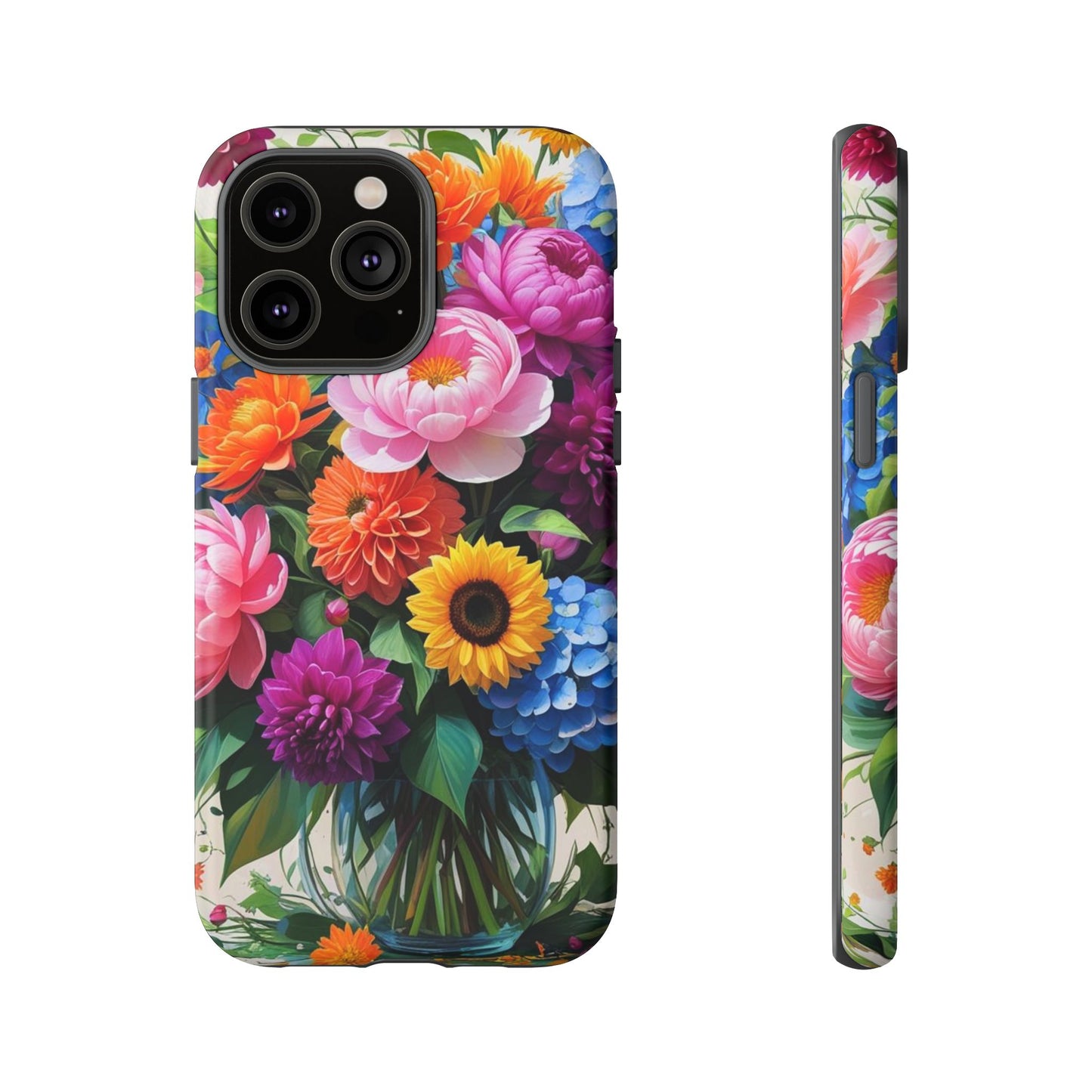Floral Phone Case - Vibrant Flower Design, Tough Phone Cover, Gift for Her, Floral Accessories, Summer Vibes, Trendy Tech Decor