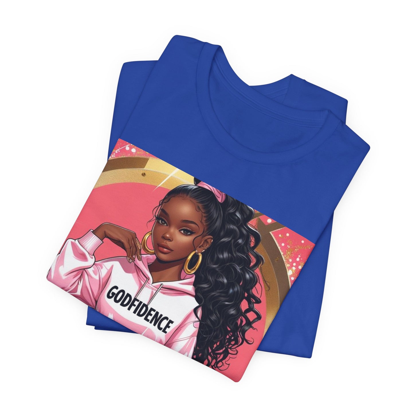 Godfidence Unisex Tee, Empowering Graphic Shirt, Casual Wear, Gift for Her, Fashionable Tees, Birthday Gift, Motivational Apparel
