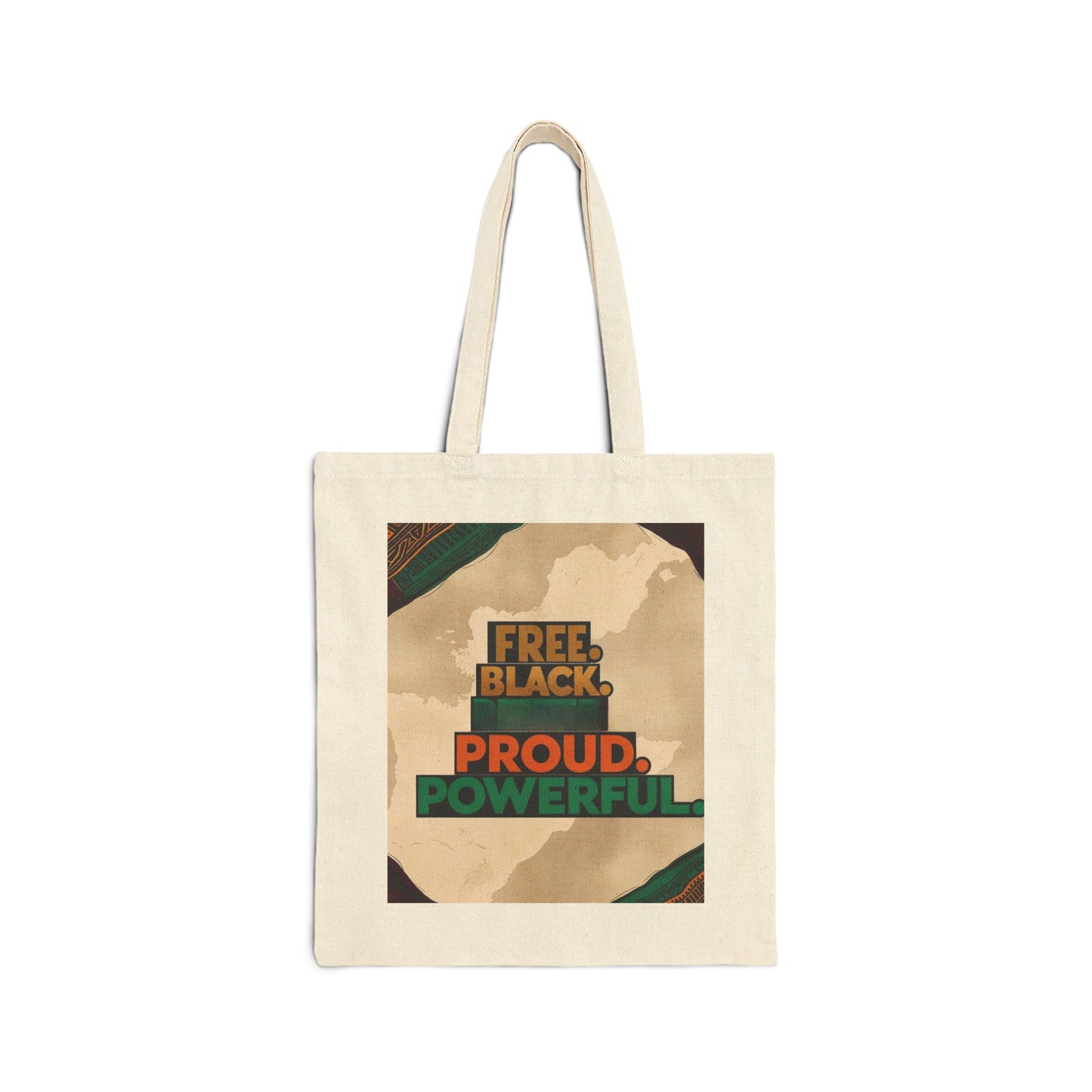 Empowering Cotton Canvas Tote Bag | Rooted Regal Ready, Free Black Proud Powerful, Eco-Friendly Shopper, Gift for Her, Fashion Statement