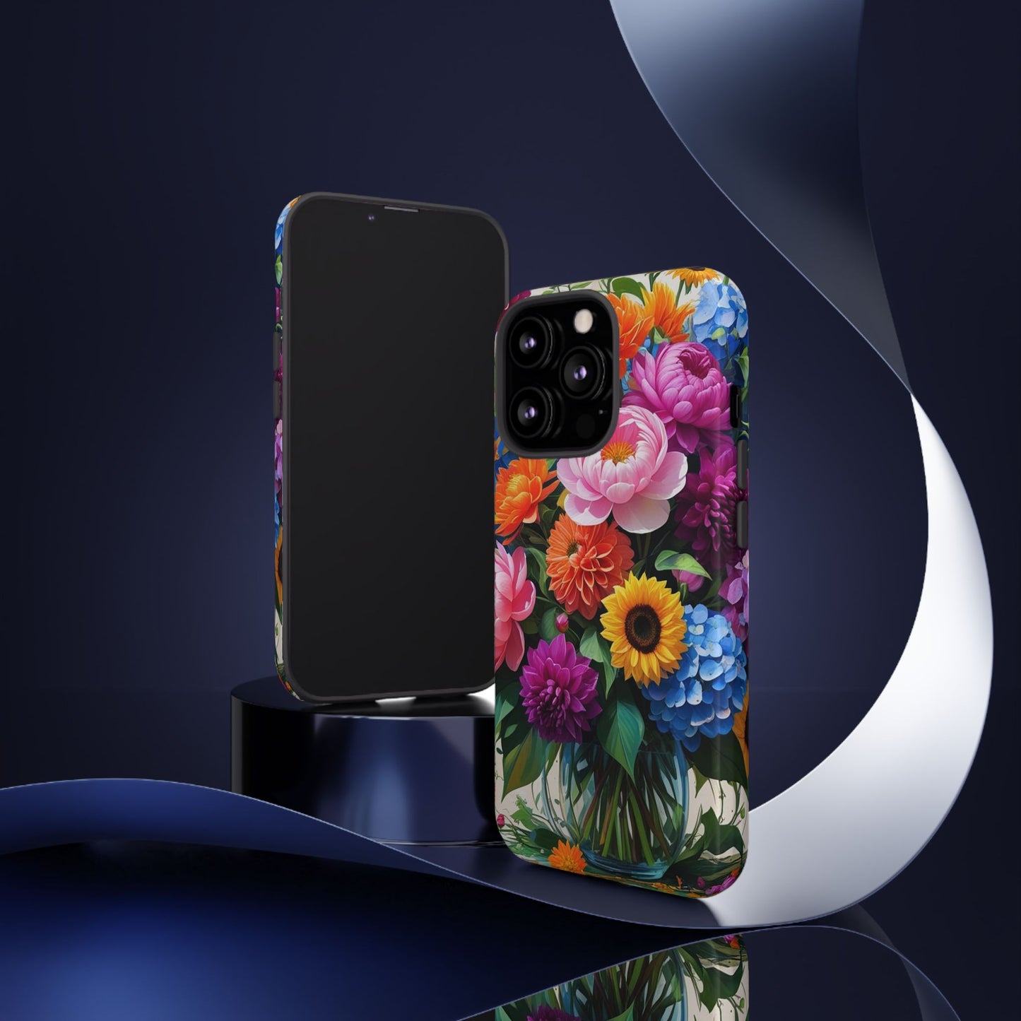Floral Phone Case - Vibrant Flower Design, Tough Phone Cover, Gift for Her, Floral Accessories, Summer Vibes, Trendy Tech Decor