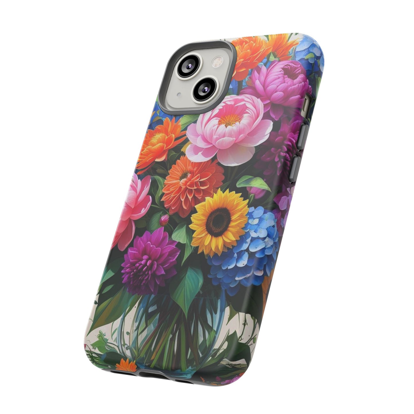 Floral Phone Case - Vibrant Flower Design, Tough Phone Cover, Gift for Her, Floral Accessories, Summer Vibes, Trendy Tech Decor
