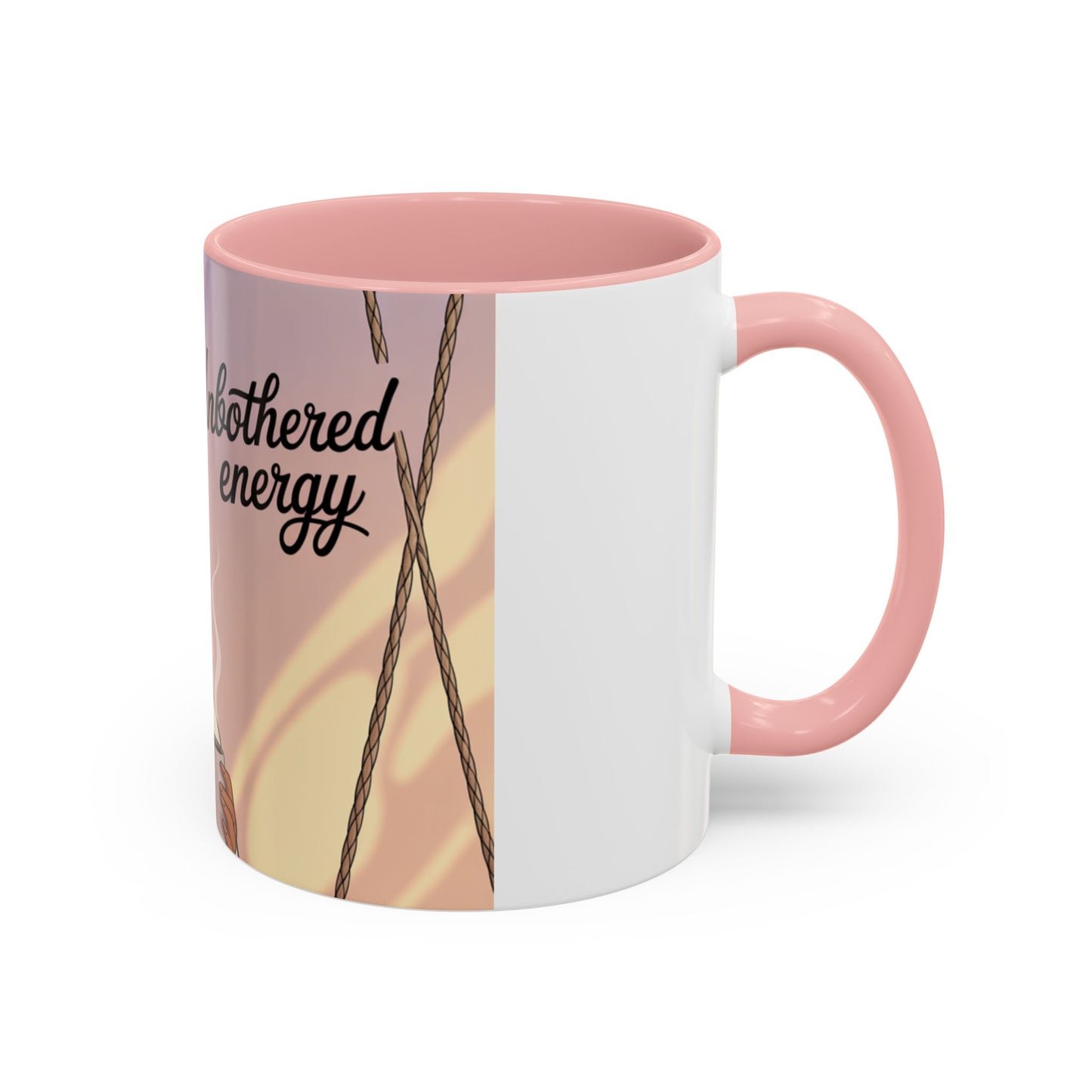Chic Coffee Mug with Unbothered Energy Design, Trendy Mug for Coffee Lovers, Gift for Friends, Inspirational Mug, Everyday Use