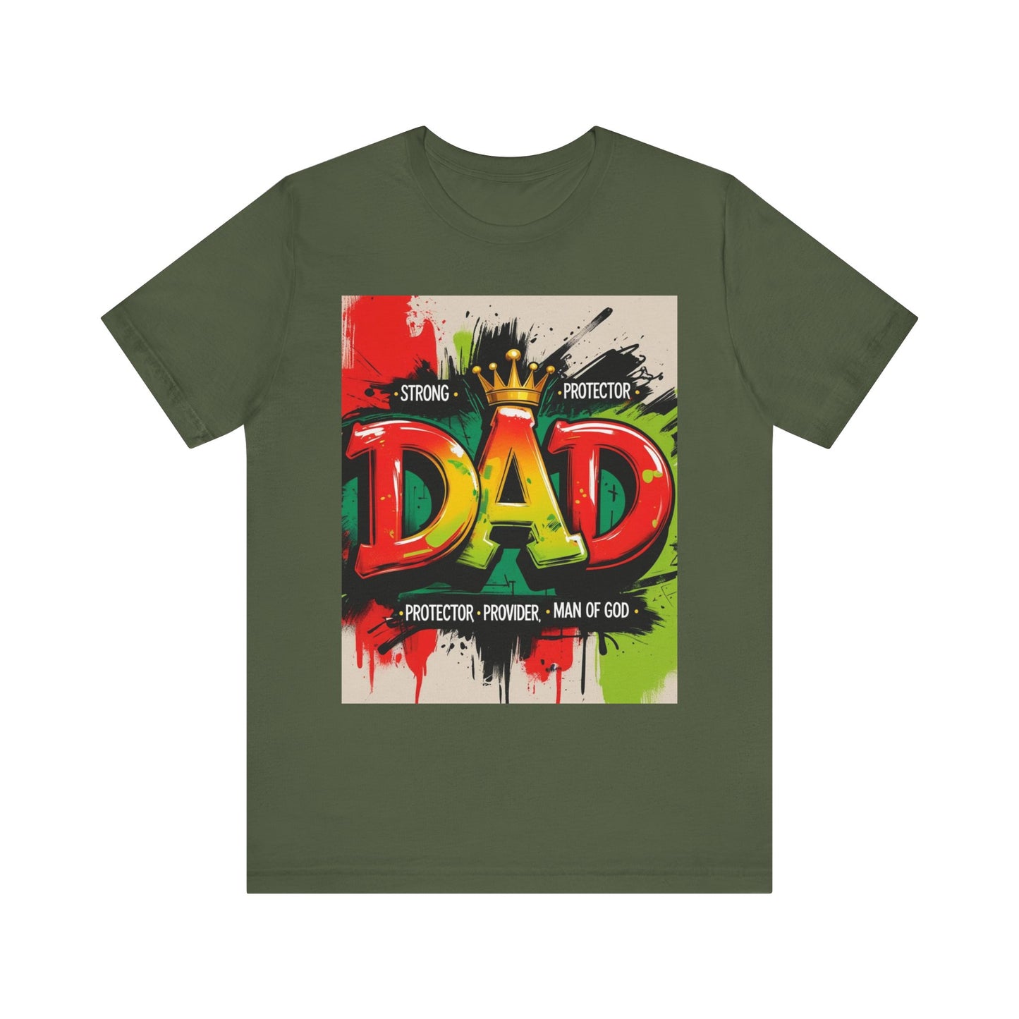 Strong Protector Dad Tee, Father's Day Gift, Dad T-Shirt, Spiritual Dad Shirt, Family Streetwear, Casual Gift for Him