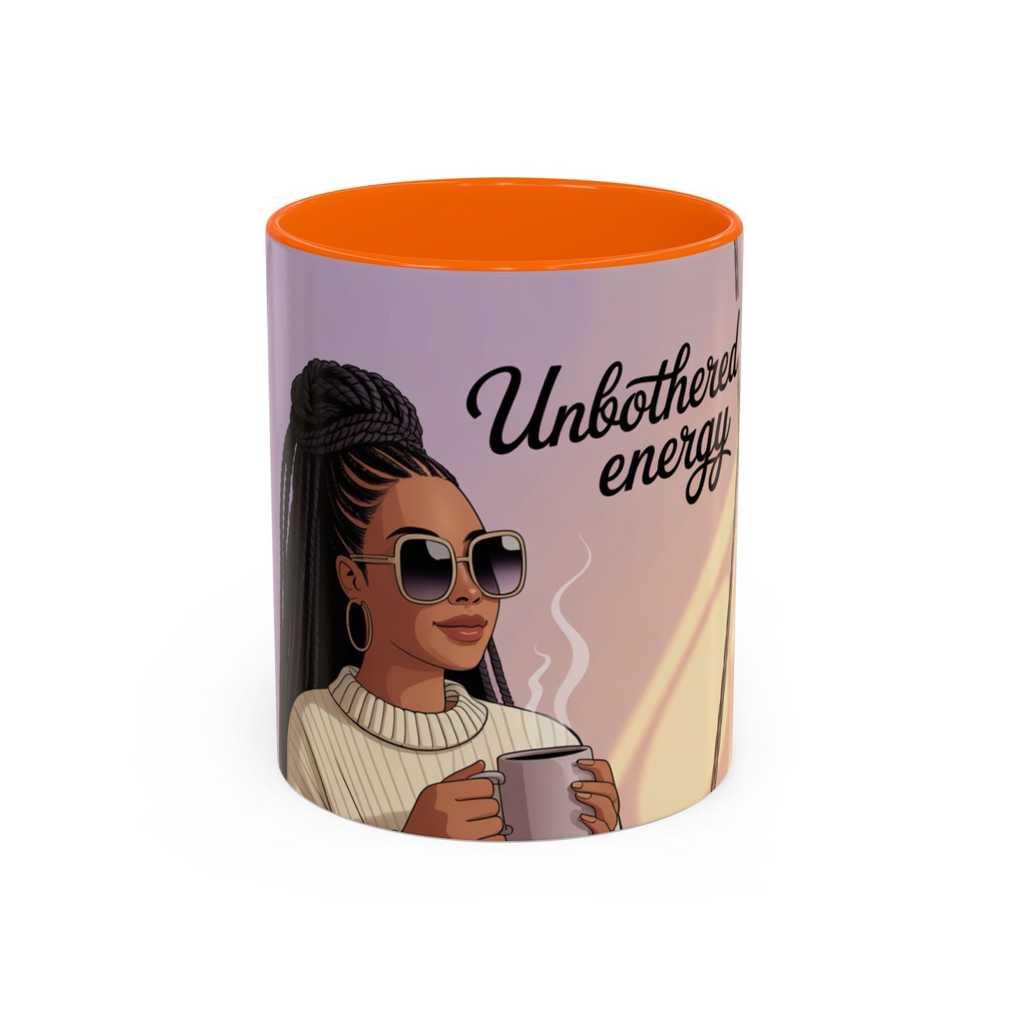 Chic Coffee Mug with Unbothered Energy Design, Trendy Mug for Coffee Lovers, Gift for Friends, Inspirational Mug, Everyday Use