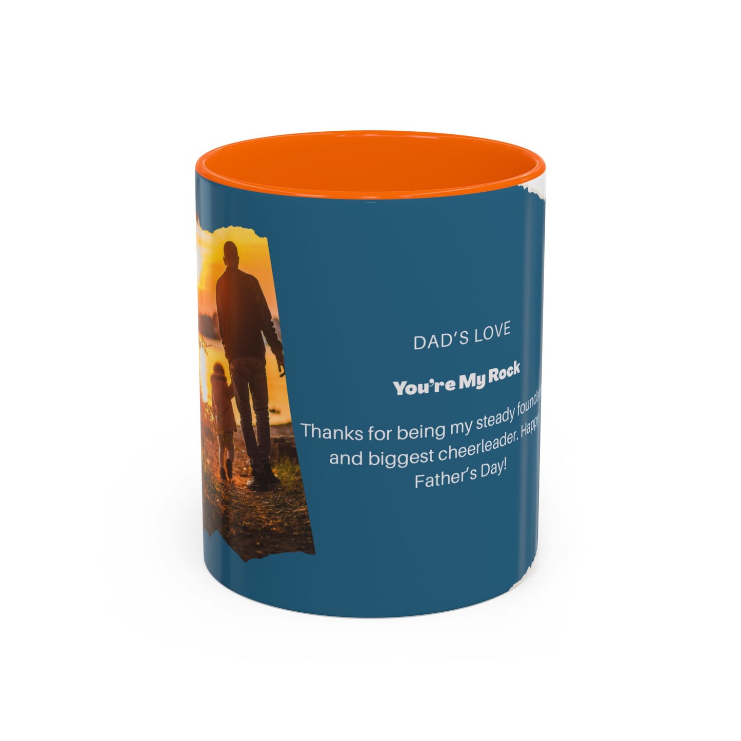 Dad's Love Accent Coffee Mug, Inspirational Dad Mug, Father's Day Gift, Personalized Coffee Cup, Unique Gift for Dad, Family Reminder
