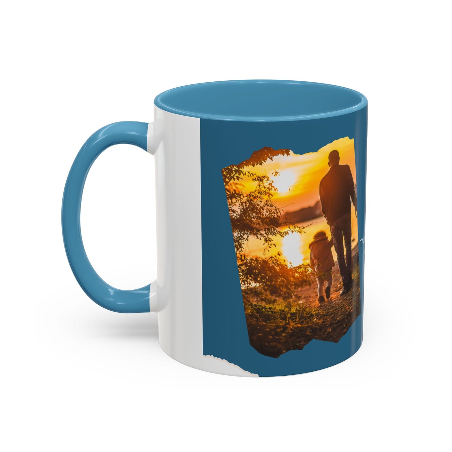 Dad's Love Accent Coffee Mug, Inspirational Dad Mug, Father's Day Gift, Personalized Coffee Cup, Unique Gift for Dad, Family Reminder