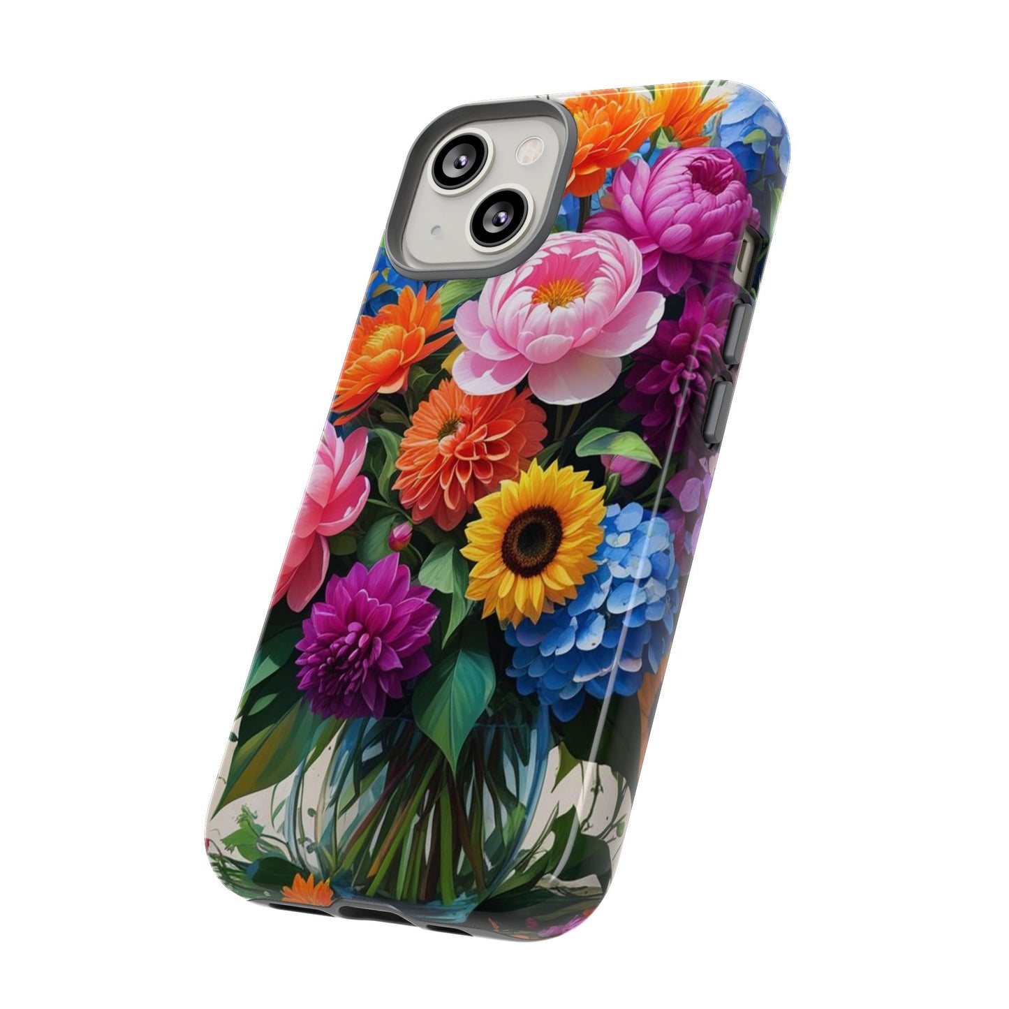 Floral Phone Case - Vibrant Flower Design, Tough Phone Cover, Gift for Her, Floral Accessories, Summer Vibes, Trendy Tech Decor