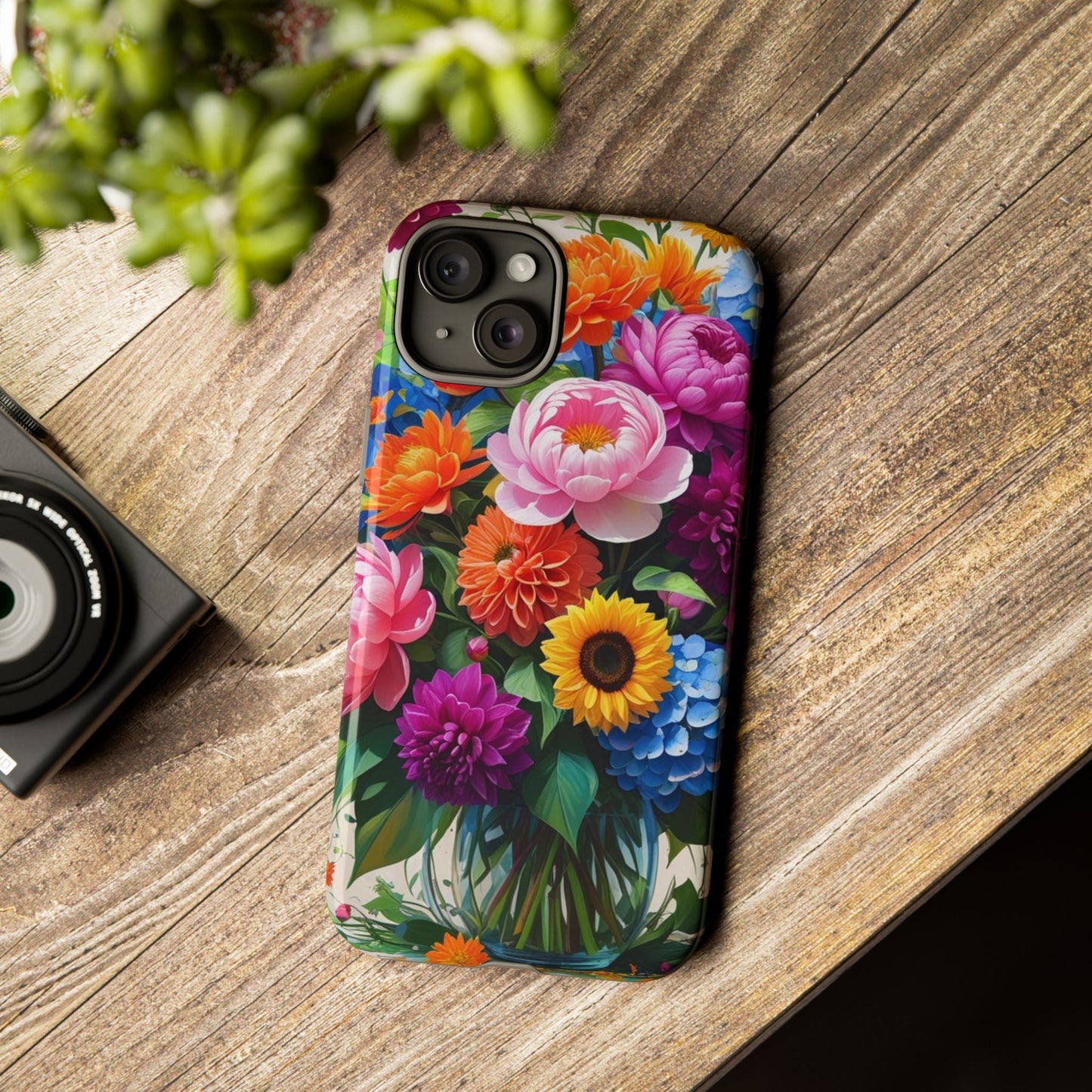Floral Phone Case - Vibrant Flower Design, Tough Phone Cover, Gift for Her, Floral Accessories, Summer Vibes, Trendy Tech Decor