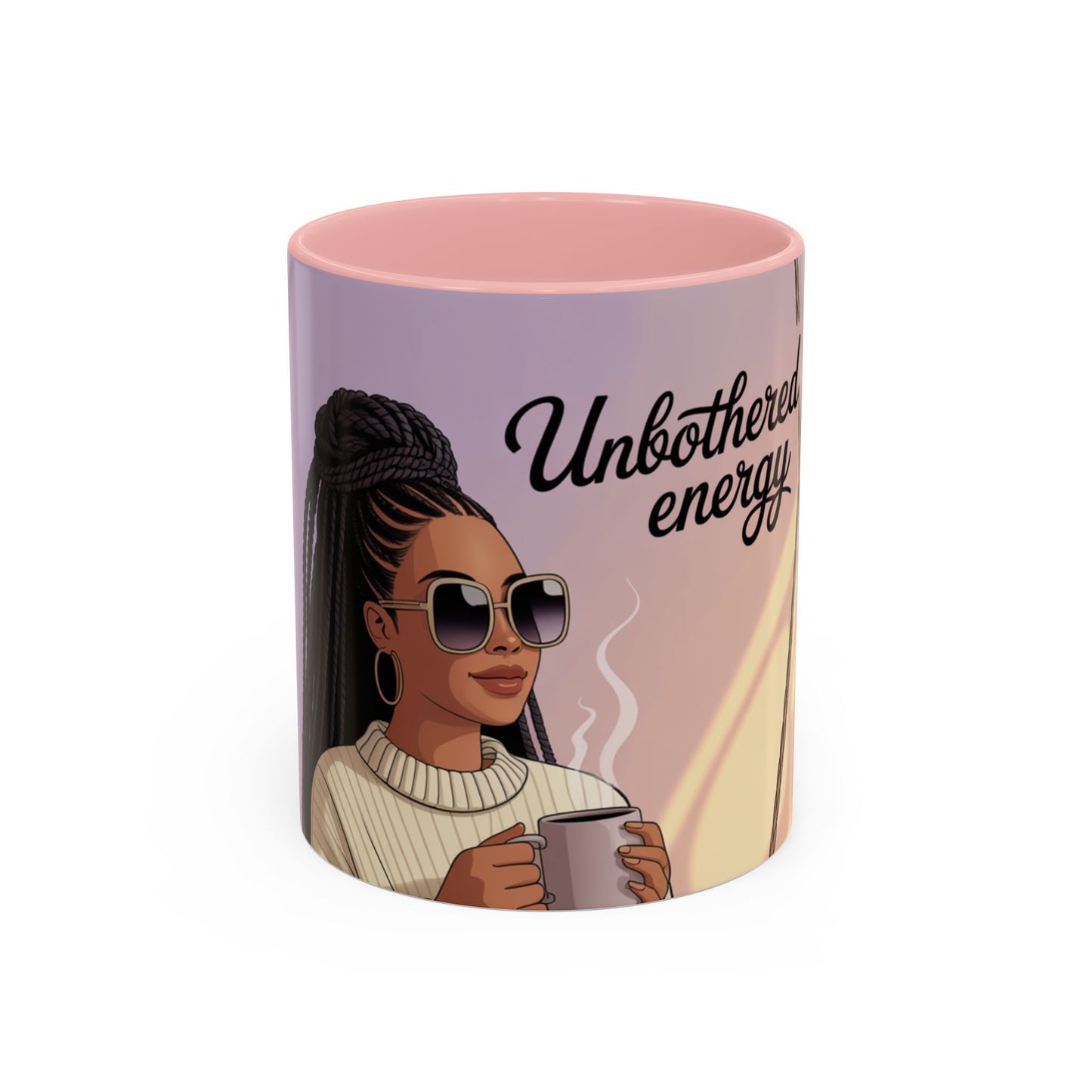 Chic Coffee Mug with Unbothered Energy Design, Trendy Mug for Coffee Lovers, Gift for Friends, Inspirational Mug, Everyday Use