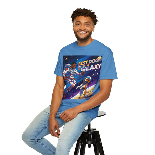Best Dog Dad in the Galaxy T-Shirt, Unisex Space-Themed Tee, Dog Lover Gift, Father's Day Shirt, Gift for Dog Dads, Galaxy Graphic Tee
