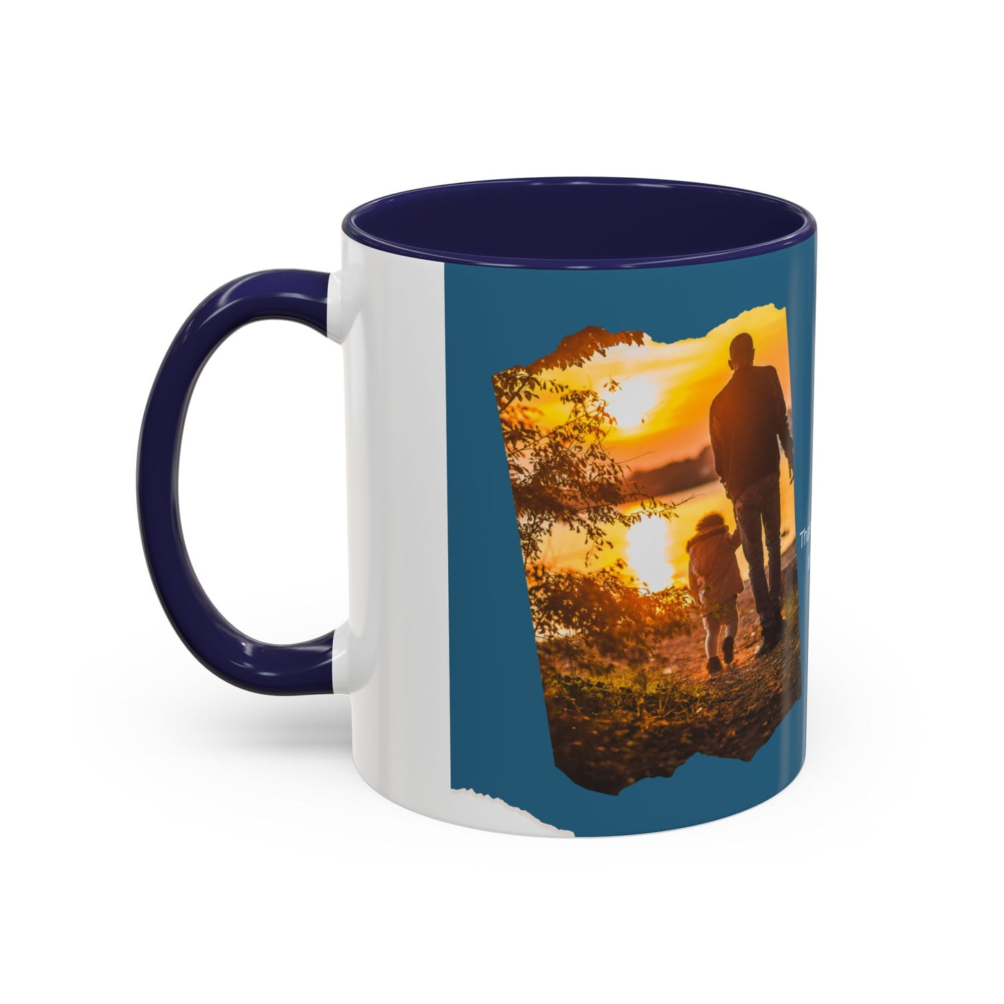 Dad's Love Accent Coffee Mug, Inspirational Dad Mug, Father's Day Gift, Personalized Coffee Cup, Unique Gift for Dad, Family Reminder