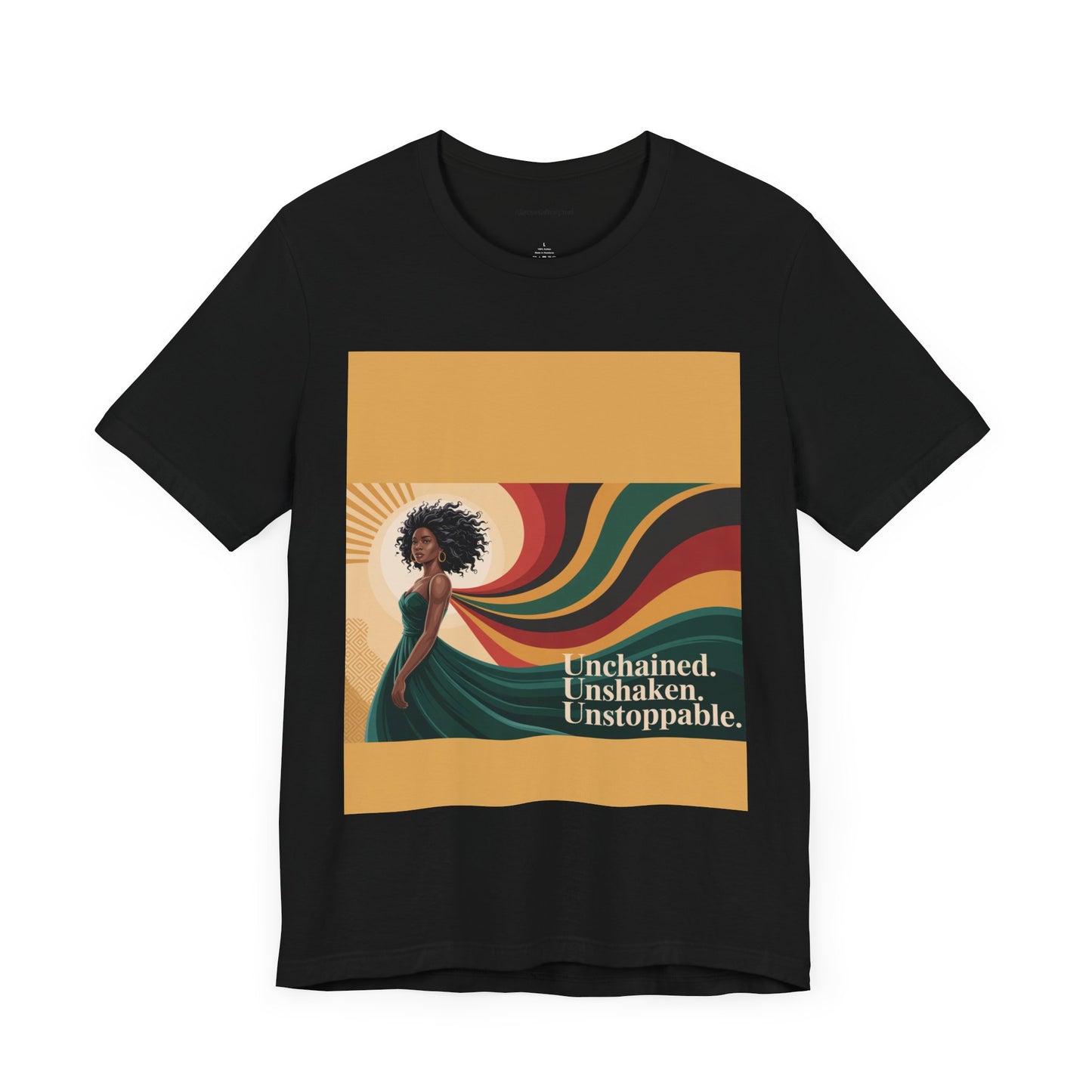 Unisex Inspirational Graphic Tee - Unchained, Unshaken, Unstoppable,
