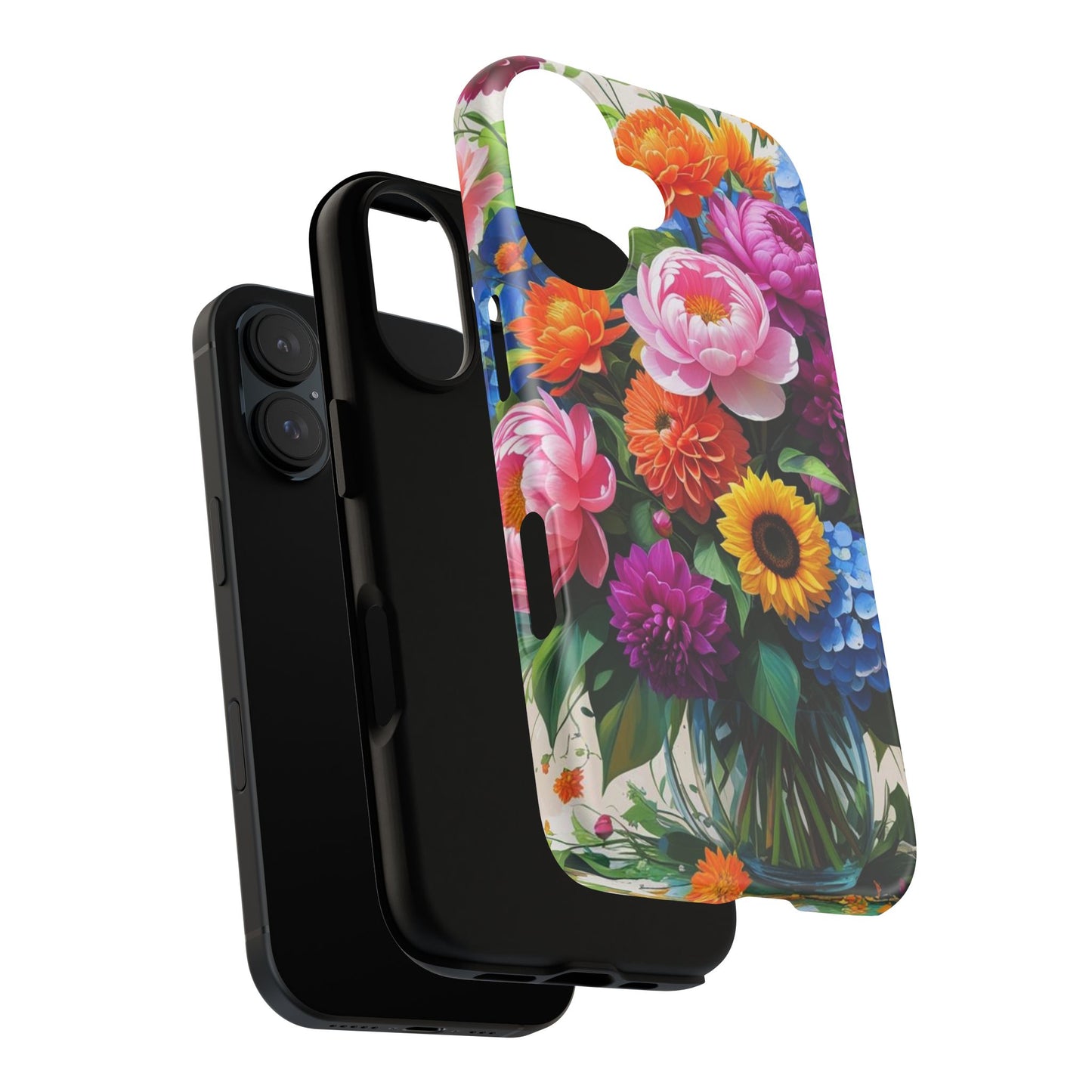 Floral Phone Case - Vibrant Flower Design, Tough Phone Cover, Gift for Her, Floral Accessories, Summer Vibes, Trendy Tech Decor