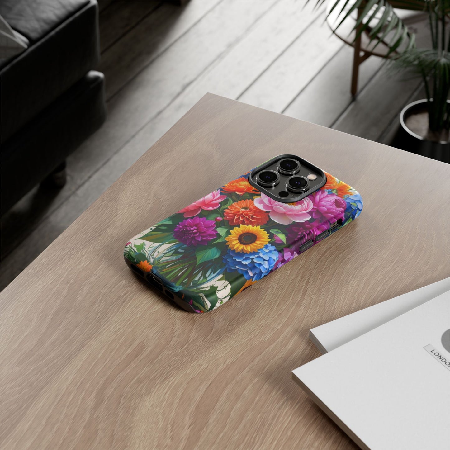 Floral Phone Case - Vibrant Flower Design, Tough Phone Cover, Gift for Her, Floral Accessories, Summer Vibes, Trendy Tech Decor