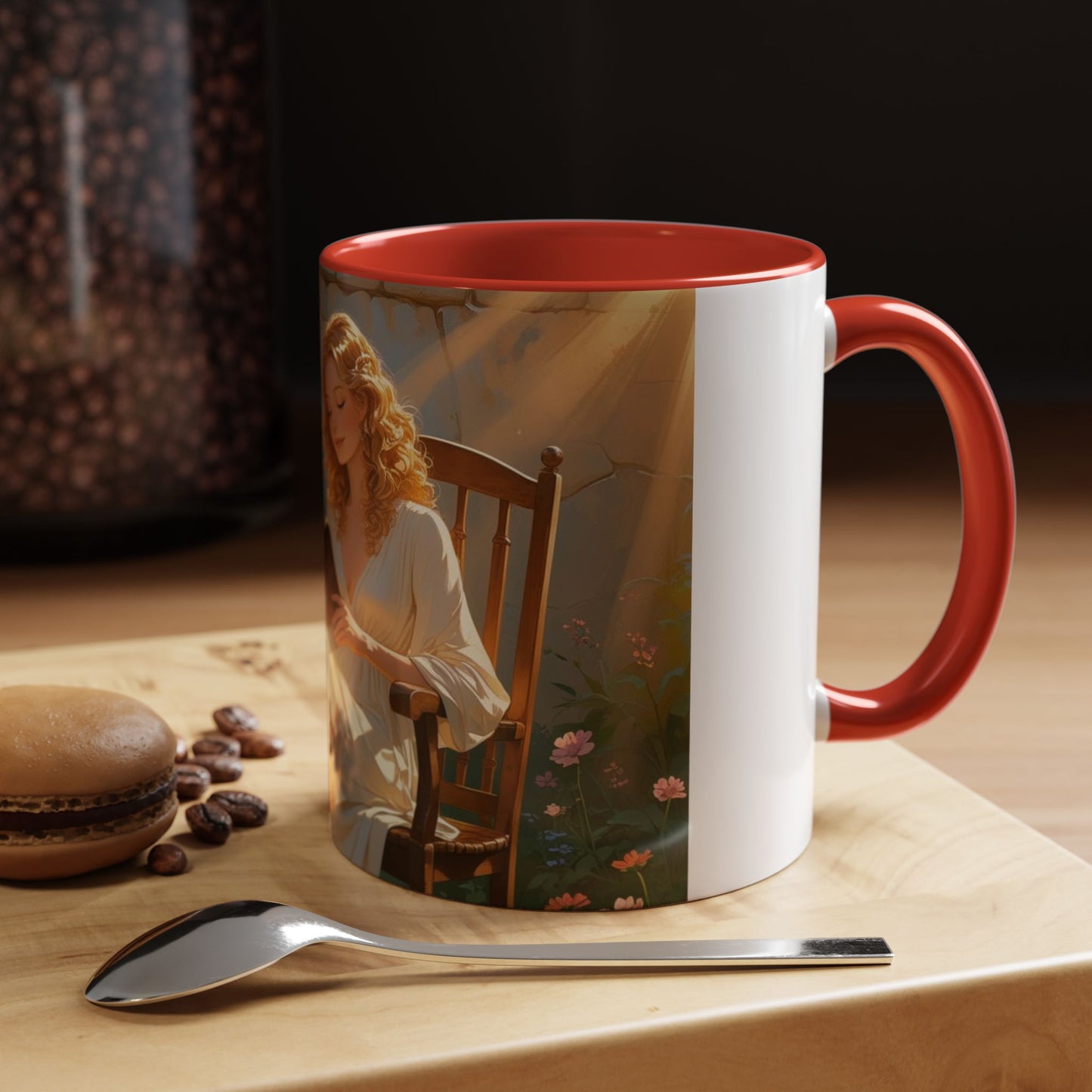 Accent Coffee Mug with Inspirational Design, Cozy Gift for Readers, Perfect for Relaxation, Home Decor, Warm Beverage Lover