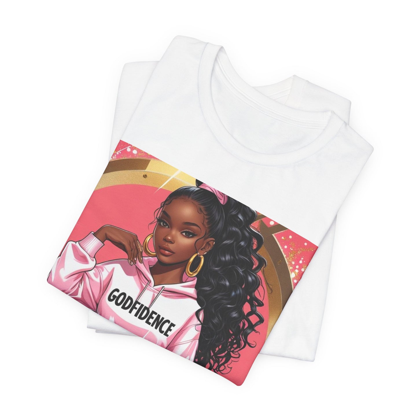 Godfidence Unisex Tee, Empowering Graphic Shirt, Casual Wear, Gift for Her, Fashionable Tees, Birthday Gift, Motivational Apparel