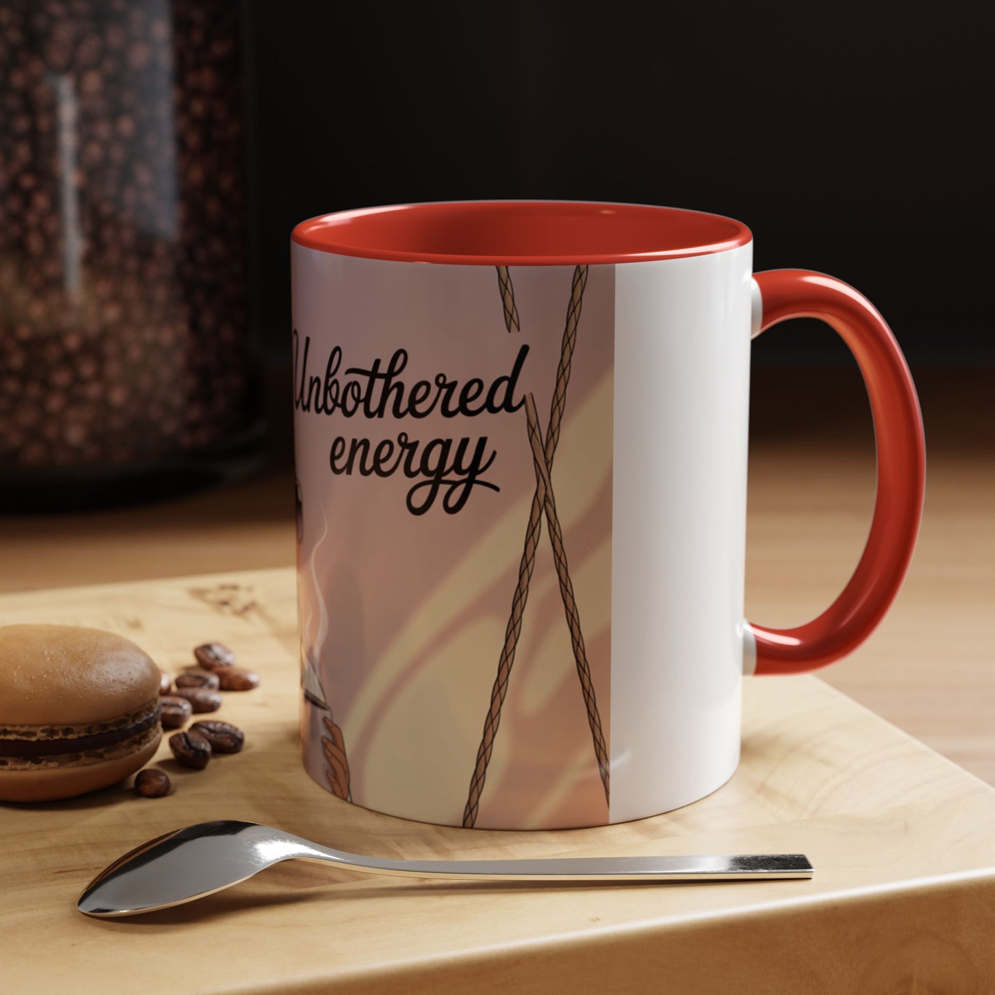 Chic Coffee Mug with Unbothered Energy Design, Trendy Mug for Coffee Lovers, Gift for Friends, Inspirational Mug, Everyday Use