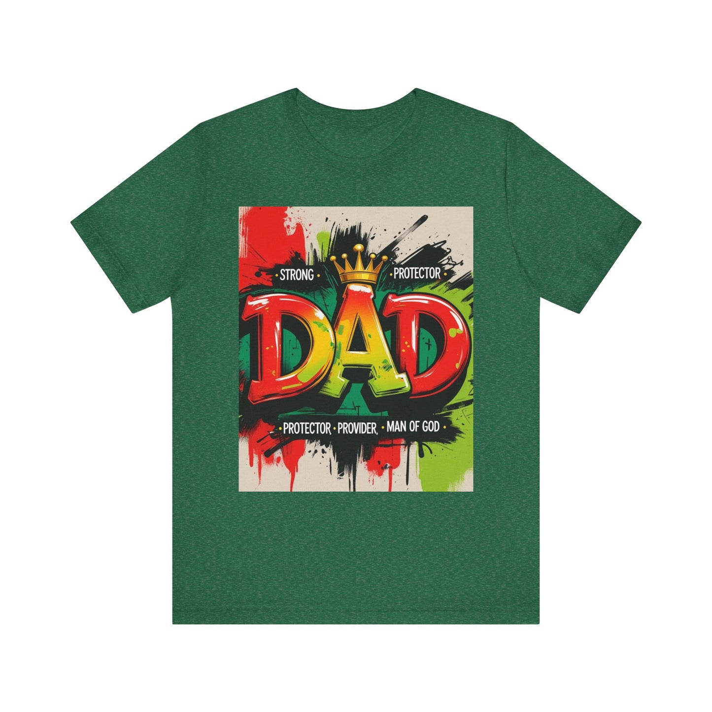 Strong Protector Dad Tee, Father's Day Gift, Dad T-Shirt, Spiritual Dad Shirt, Family Streetwear, Casual Gift for Him