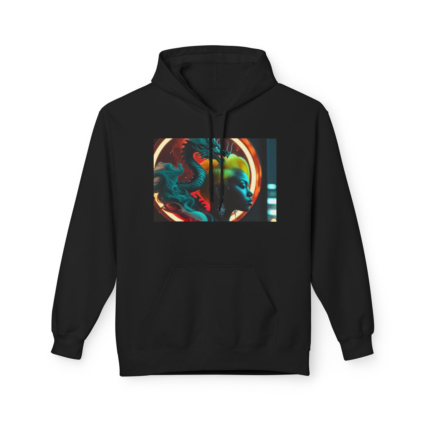 Colorful Graphic Unisex Fleece Hoodie, Cozy Layering Piece, Perfect for Casual Days, Gifts for Friends, Streetwear Essentials