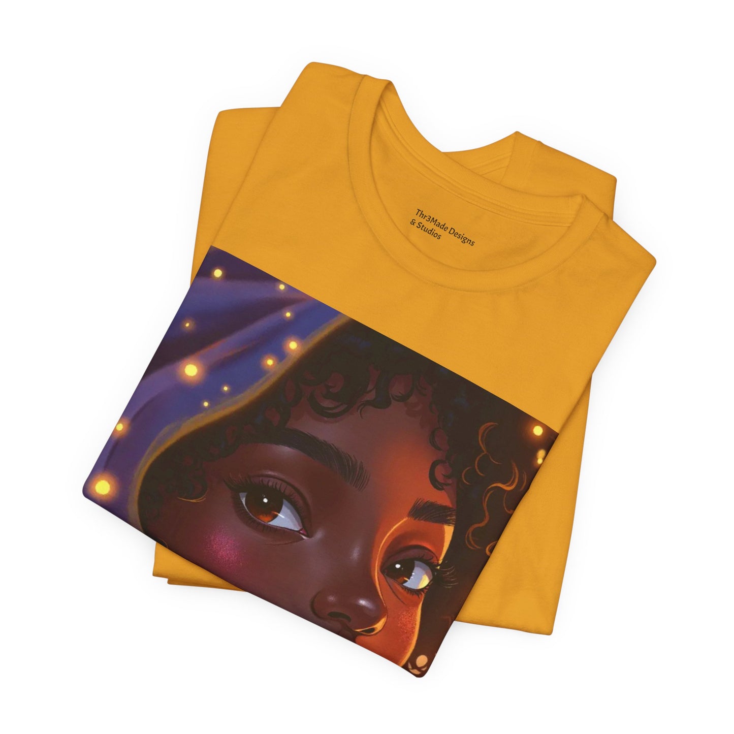 Magic Glow Art Tee, Unisex Short Sleeve Shirt, Artistic Graphic T-Shirt, Boho Style Tee, Casual Wear, Gift for Art Lovers