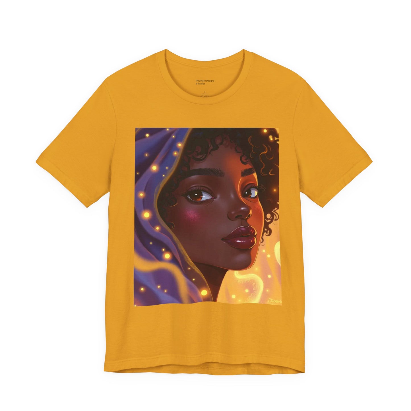 Magic Glow Art Tee, Unisex Short Sleeve Shirt, Artistic Graphic T-Shirt, Boho Style Tee, Casual Wear, Gift for Art Lovers