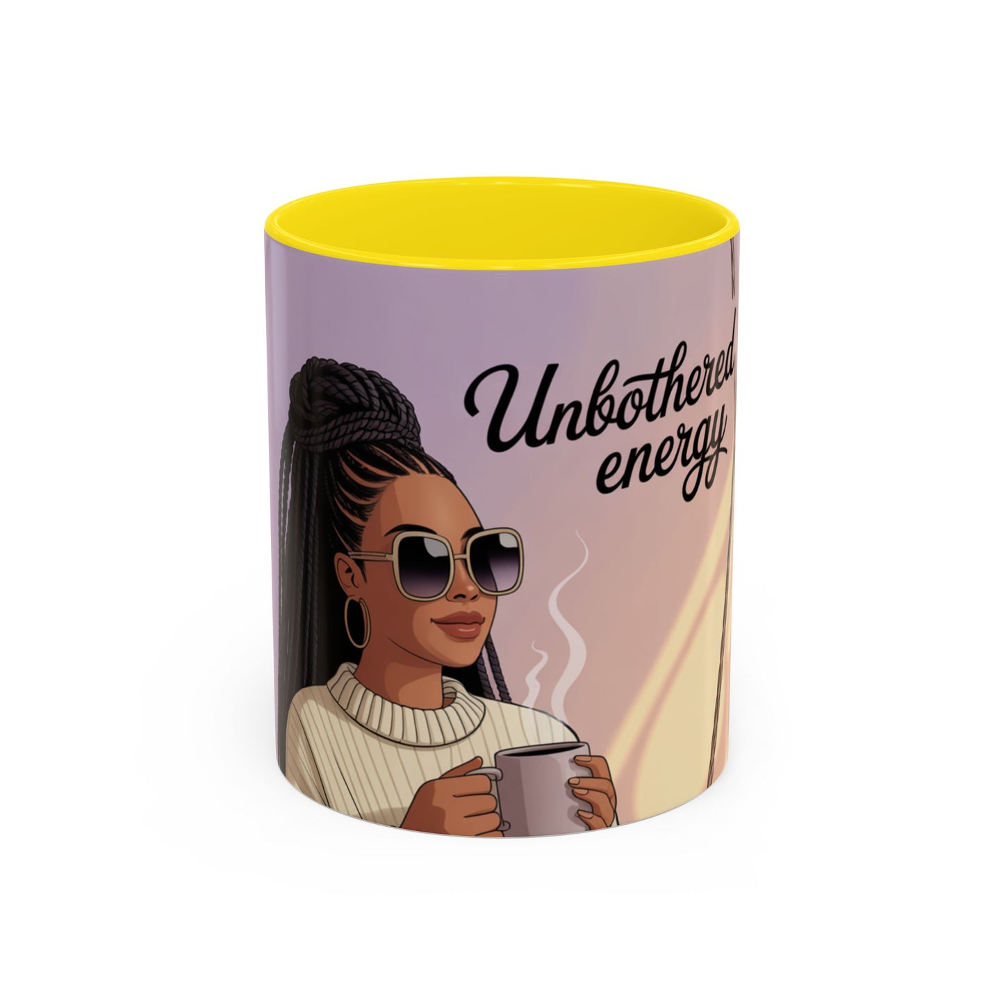 Chic Coffee Mug with Unbothered Energy Design, Trendy Mug for Coffee Lovers, Gift for Friends, Inspirational Mug, Everyday Use