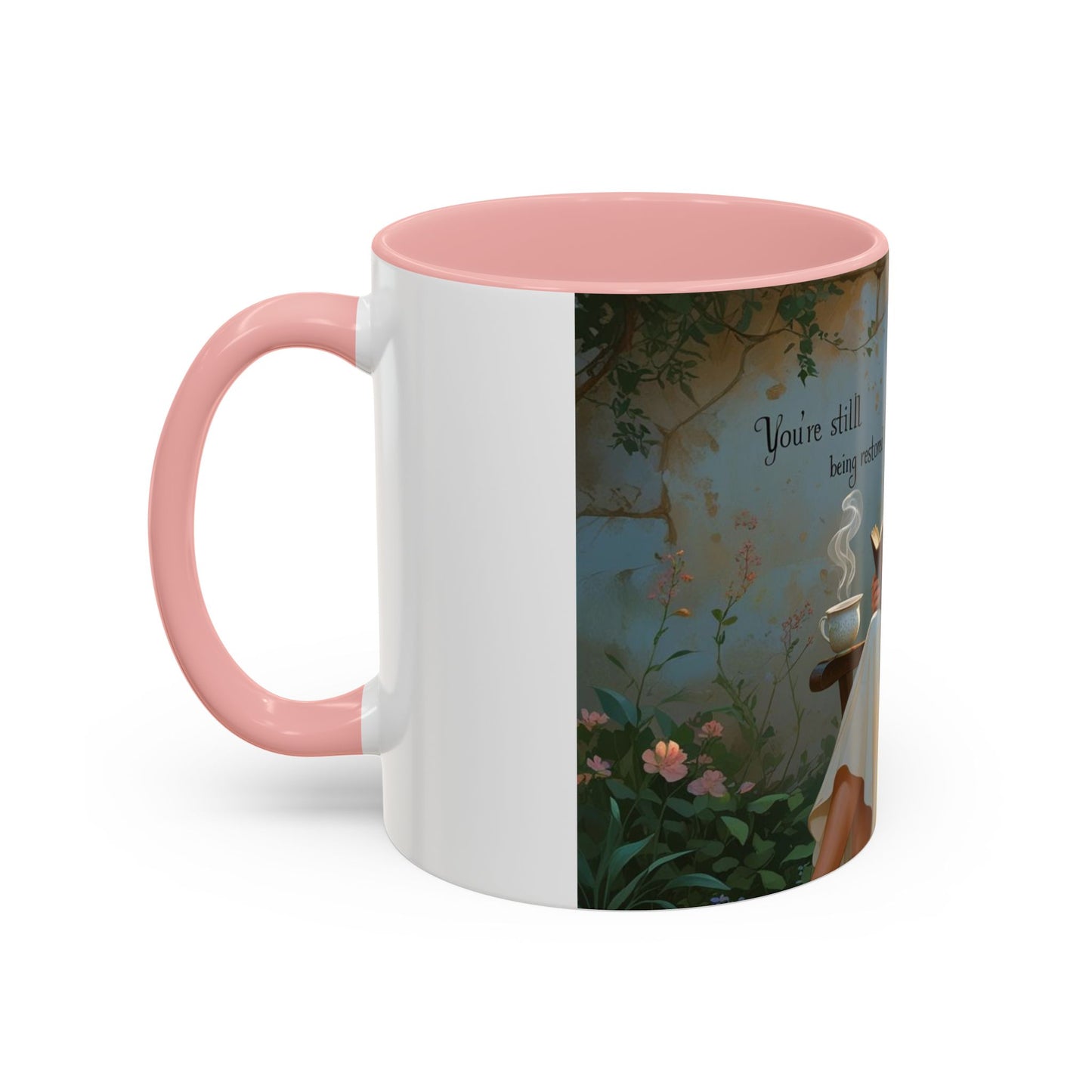 Accent Coffee Mug with Inspirational Design, Cozy Gift for Readers, Perfect for Relaxation, Home Decor, Warm Beverage Lover
