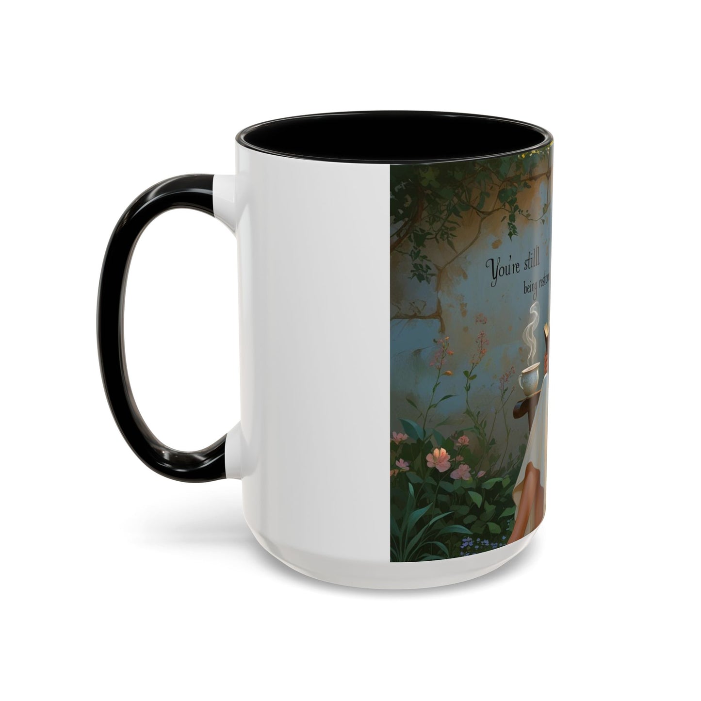 Accent Coffee Mug with Inspirational Design, Cozy Gift for Readers, Perfect for Relaxation, Home Decor, Warm Beverage Lover