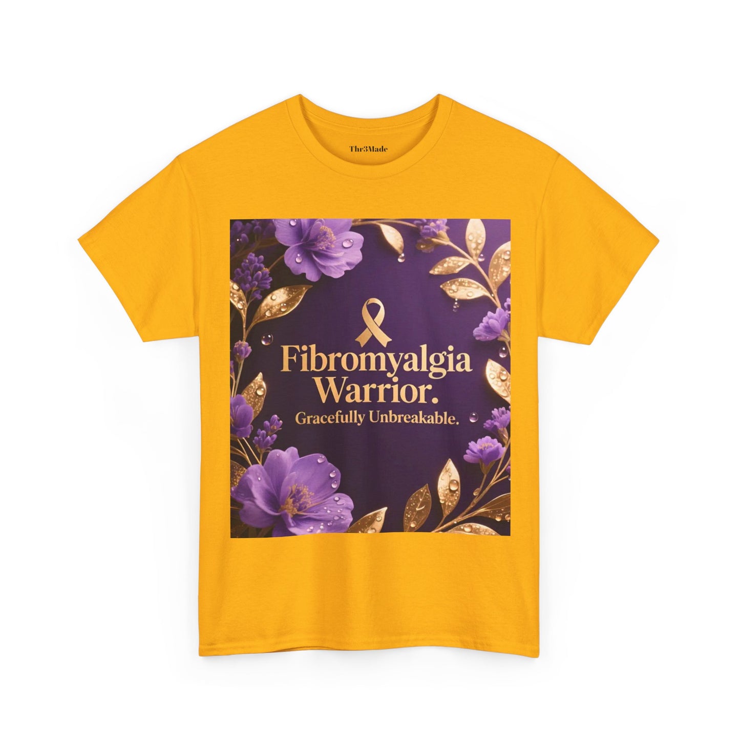 Fibromyalgia Warrior T-Shirt — Purple Ribbon Awareness Tee