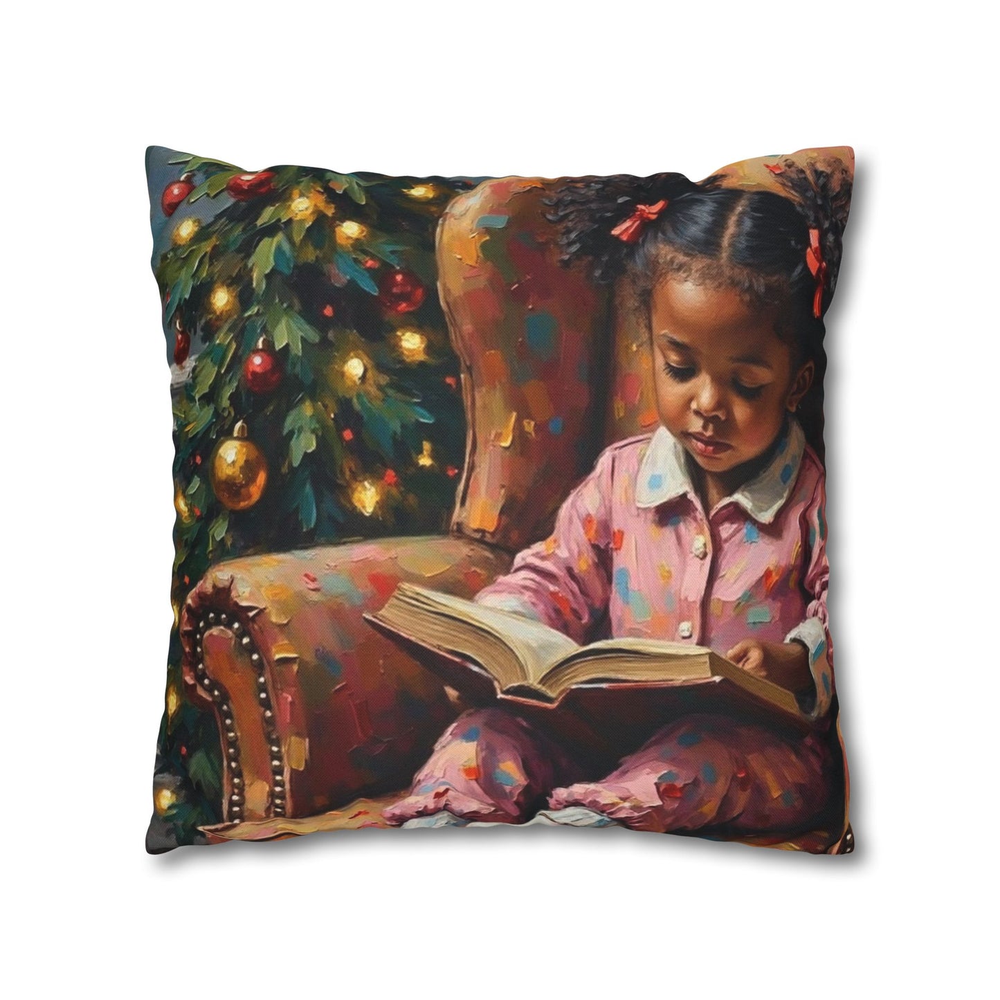 Cozy Holiday Pillowcase, Kids Room Decor, Seasonal Gift, Cute Pillow Cover, Christmas Home Accent, Relaxing Atmosphere