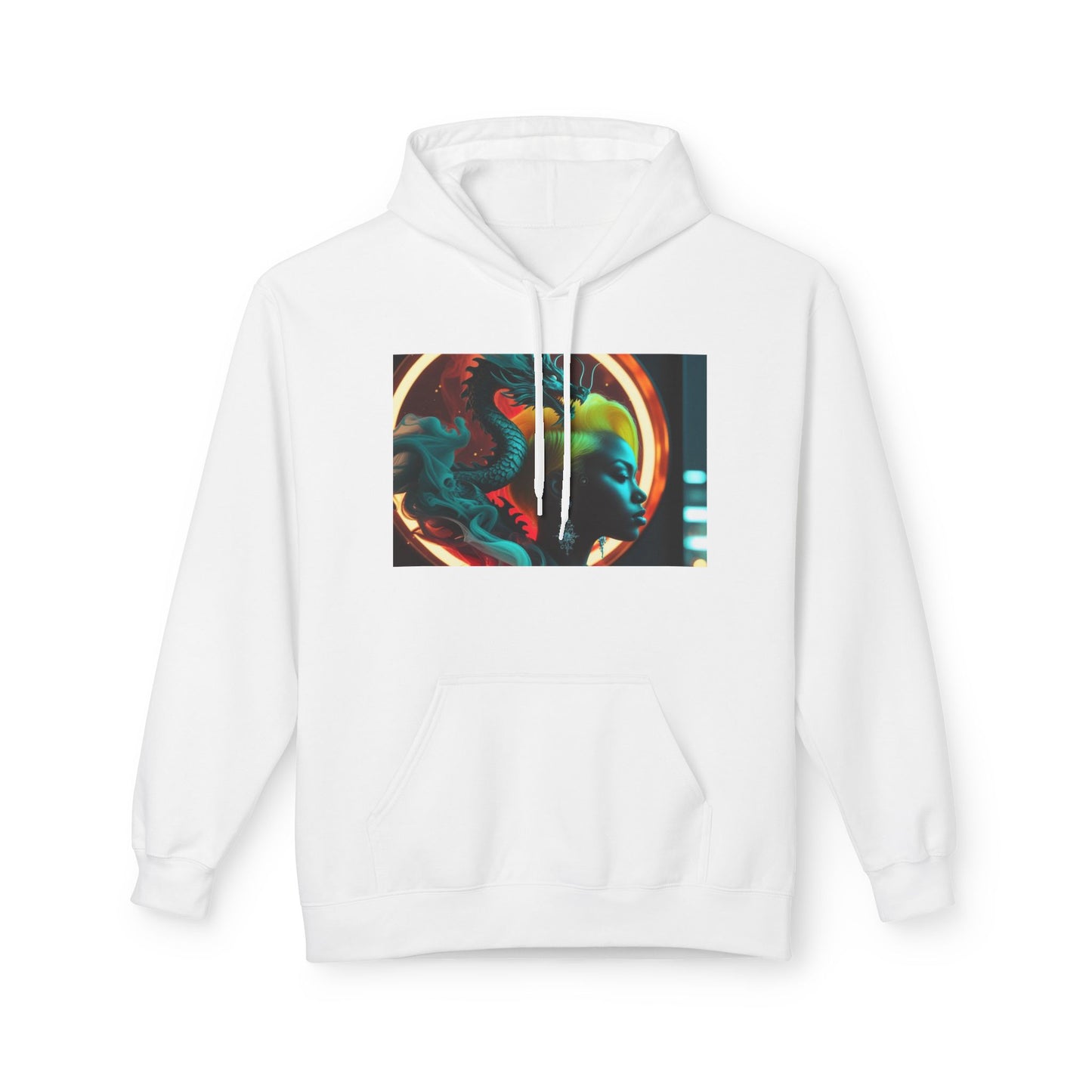 Colorful Graphic Unisex Fleece Hoodie, Cozy Layering Piece, Perfect for Casual Days, Gifts for Friends, Streetwear Essentials