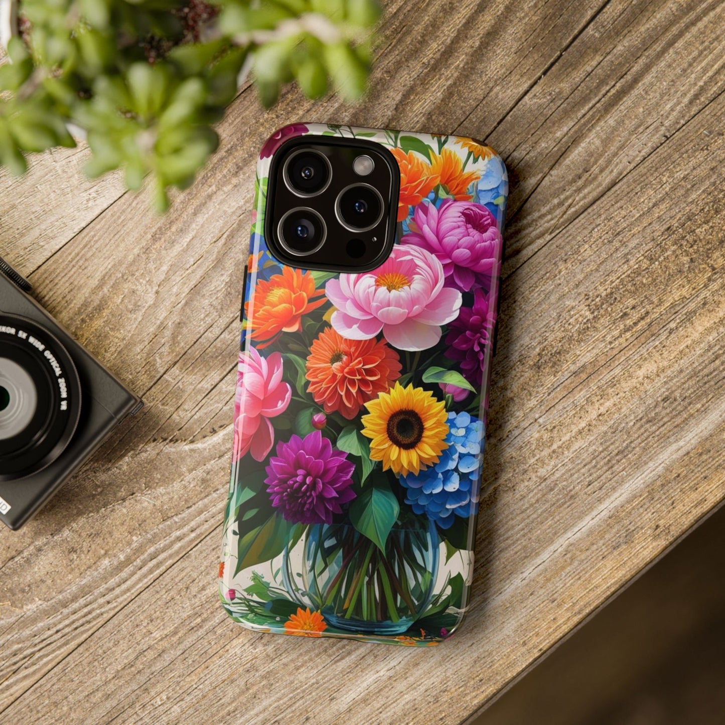 Floral Phone Case - Vibrant Flower Design, Tough Phone Cover, Gift for Her, Floral Accessories, Summer Vibes, Trendy Tech Decor