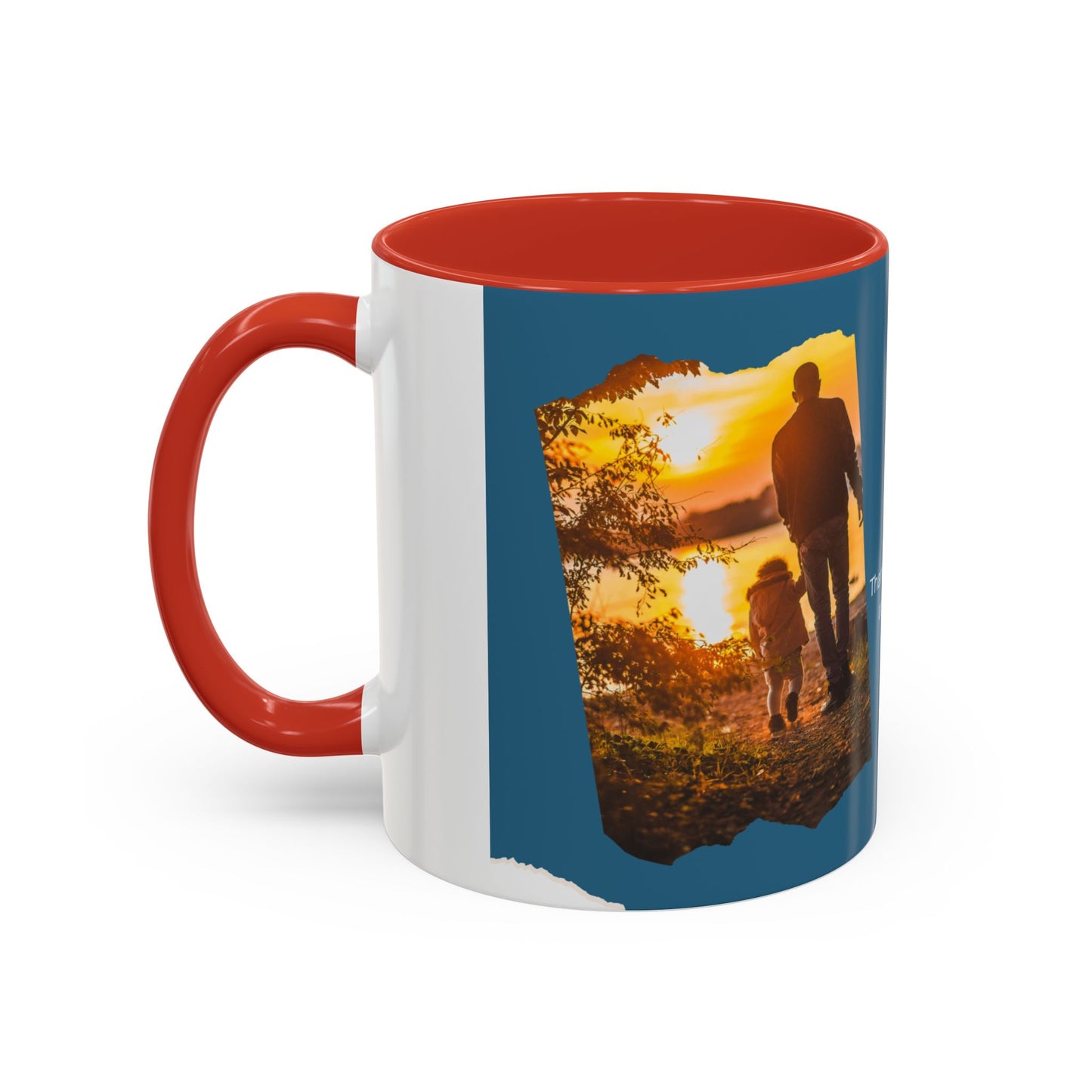 Dad's Love Accent Coffee Mug, Inspirational Dad Mug, Father's Day Gift, Personalized Coffee Cup, Unique Gift for Dad, Family Reminder