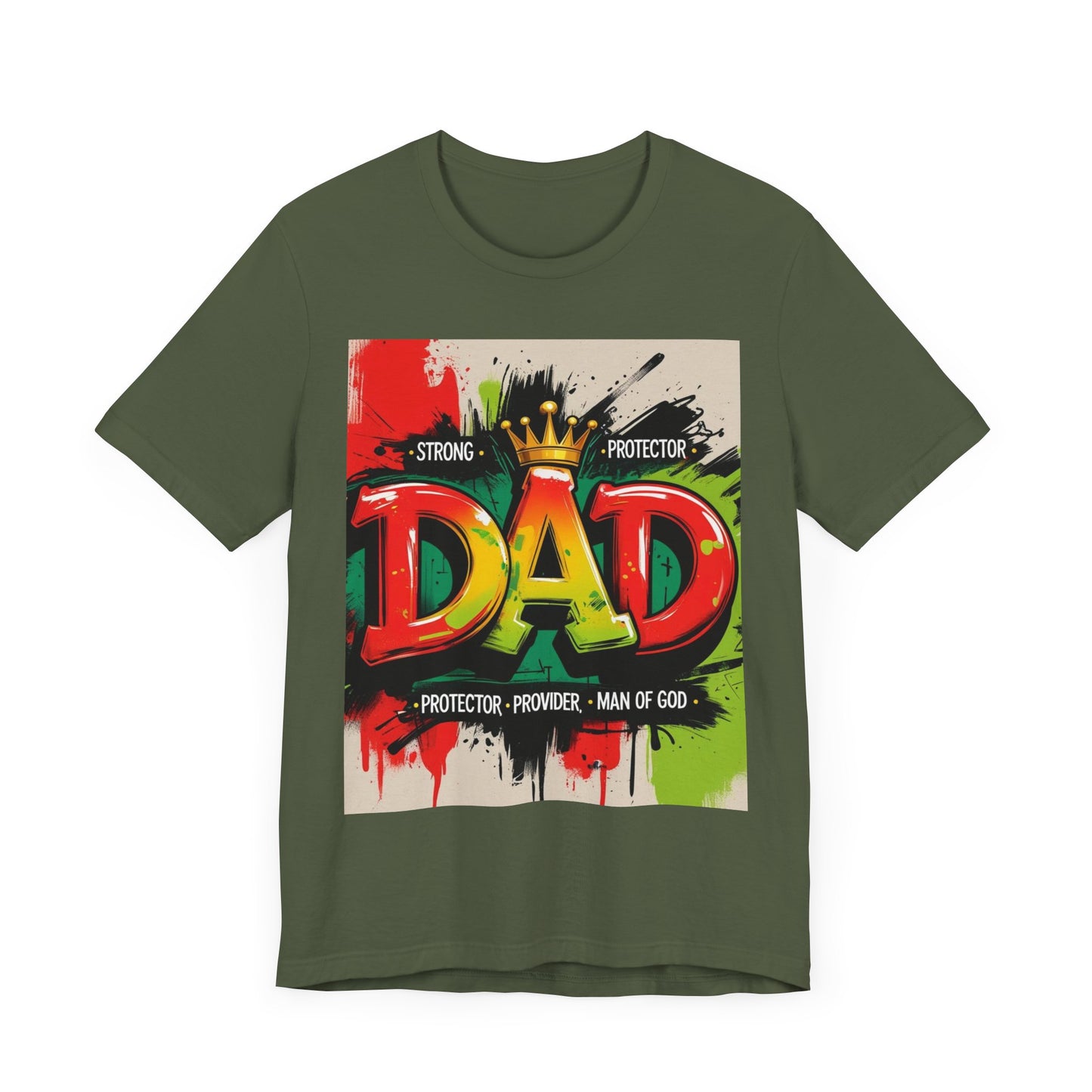 Strong Protector Dad Tee, Father's Day Gift, Dad T-Shirt, Spiritual Dad Shirt, Family Streetwear, Casual Gift for Him