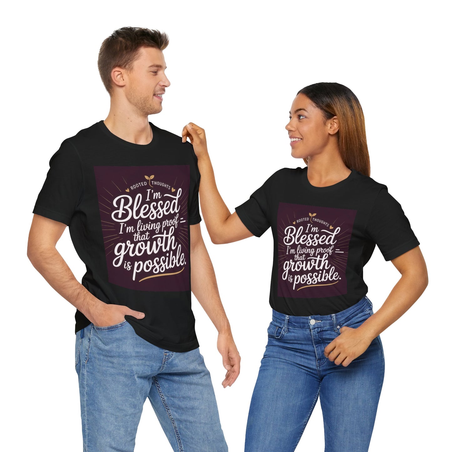 Unisex Growth Proof Tee - I'm Blessed, Inspirational Shirt, Motivational Gift, Spiritual Apparel, Positive Vibes, Everyday Wear
