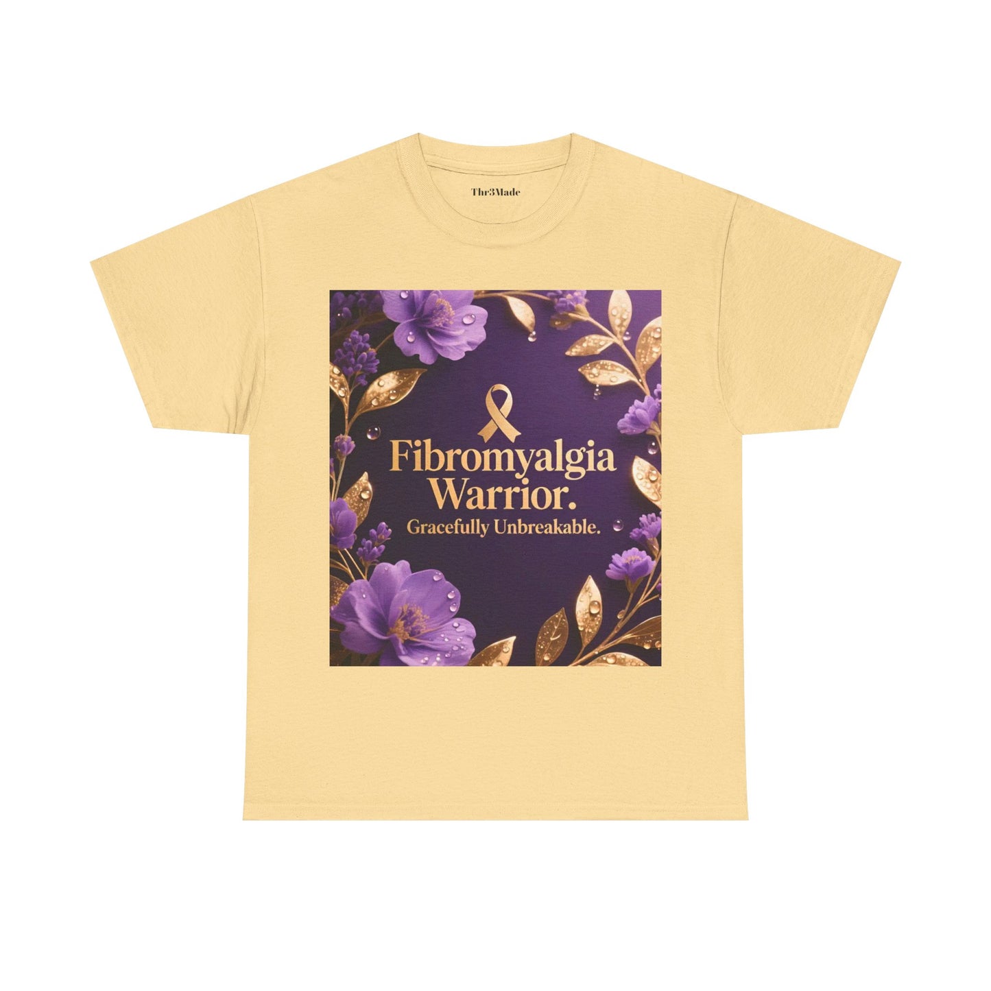 Fibromyalgia Warrior T-Shirt — Purple Ribbon Awareness Tee