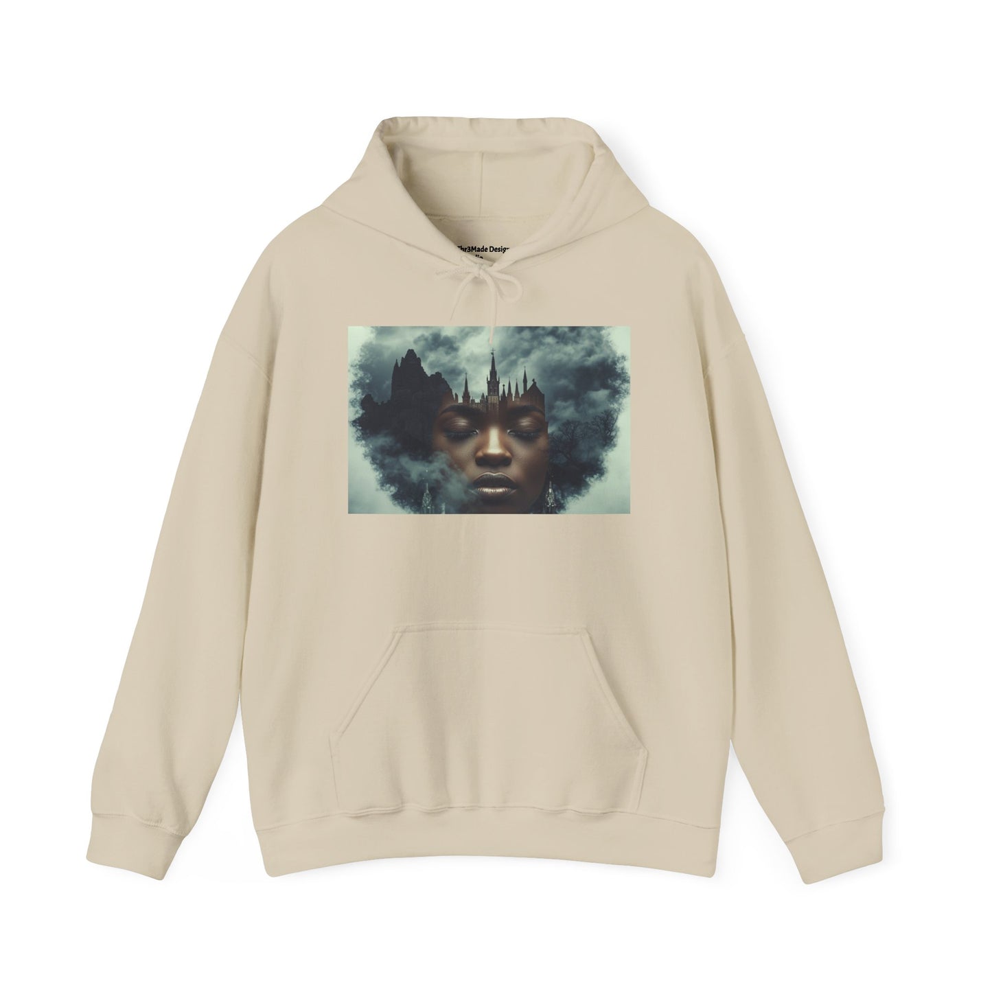 Whimsical Artistic Hoodie, Graphic Sweatshirt, Unisex Cozy Wear, Gift for Art Lovers, Casual Outfit, Cloud Art Design