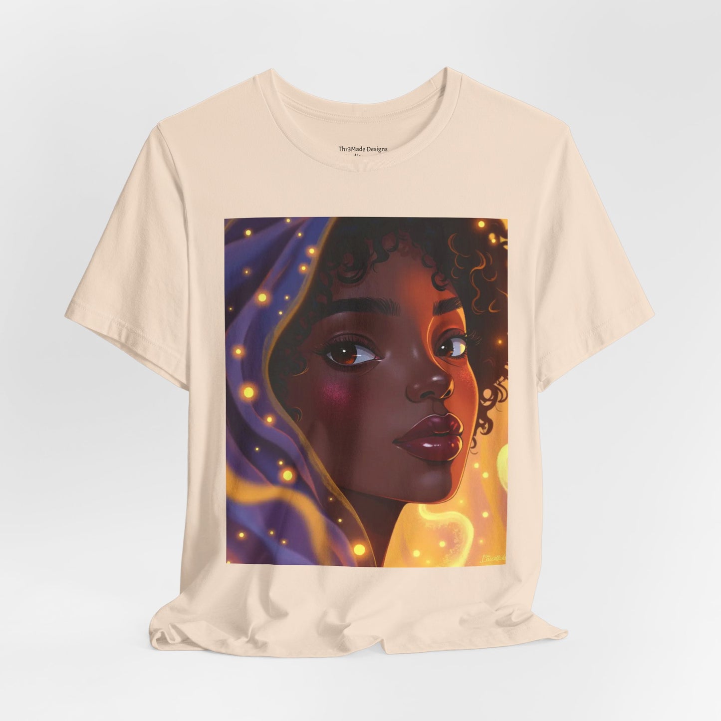 Magic Glow Art Tee, Unisex Short Sleeve Shirt, Artistic Graphic T-Shirt, Boho Style Tee, Casual Wear, Gift for Art Lovers
