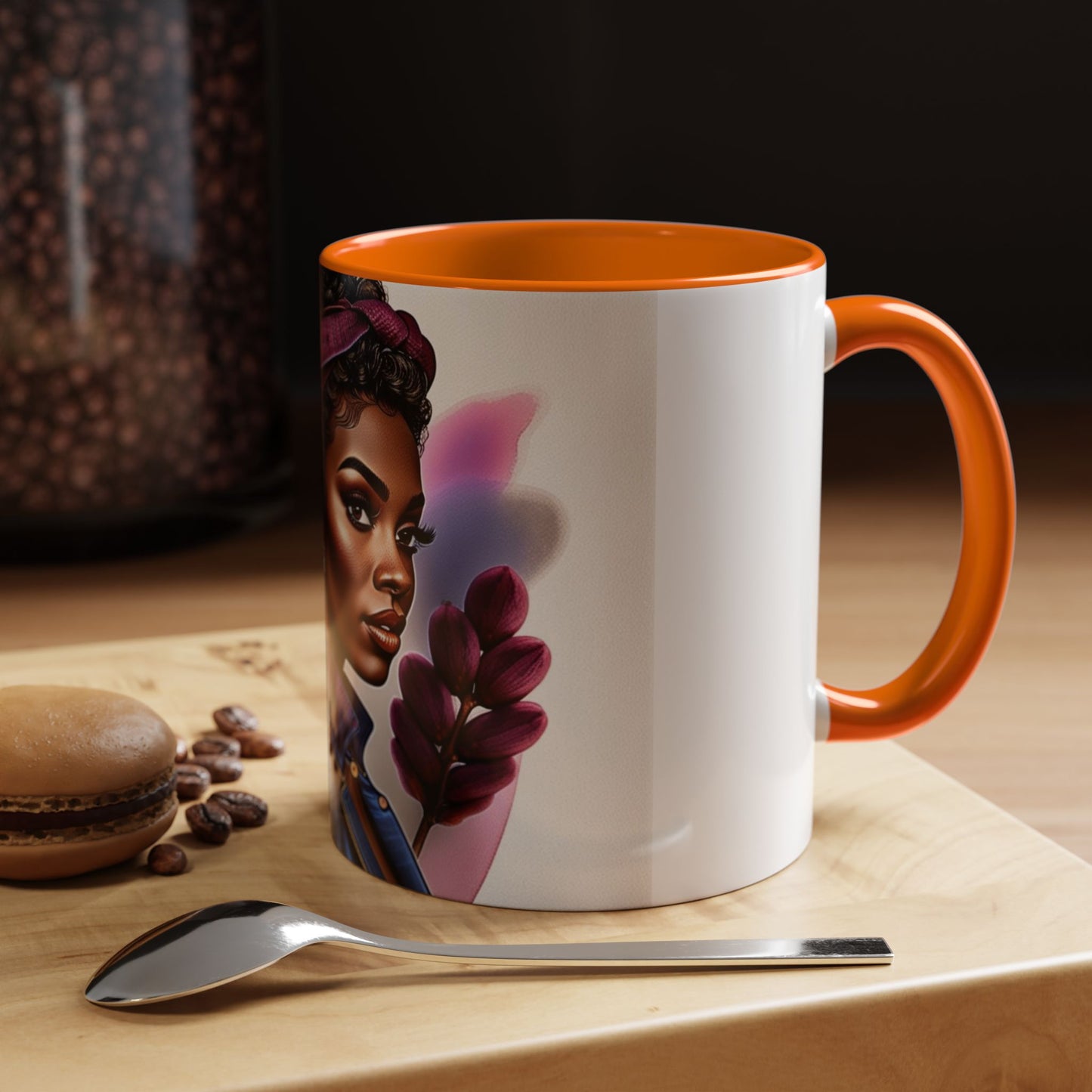 Bold Afrocentric Coffee Mug - Empowering Art for Daily Inspiration, Gift for Her, Doodle Mug, Office Decor, Unique Kitchenware