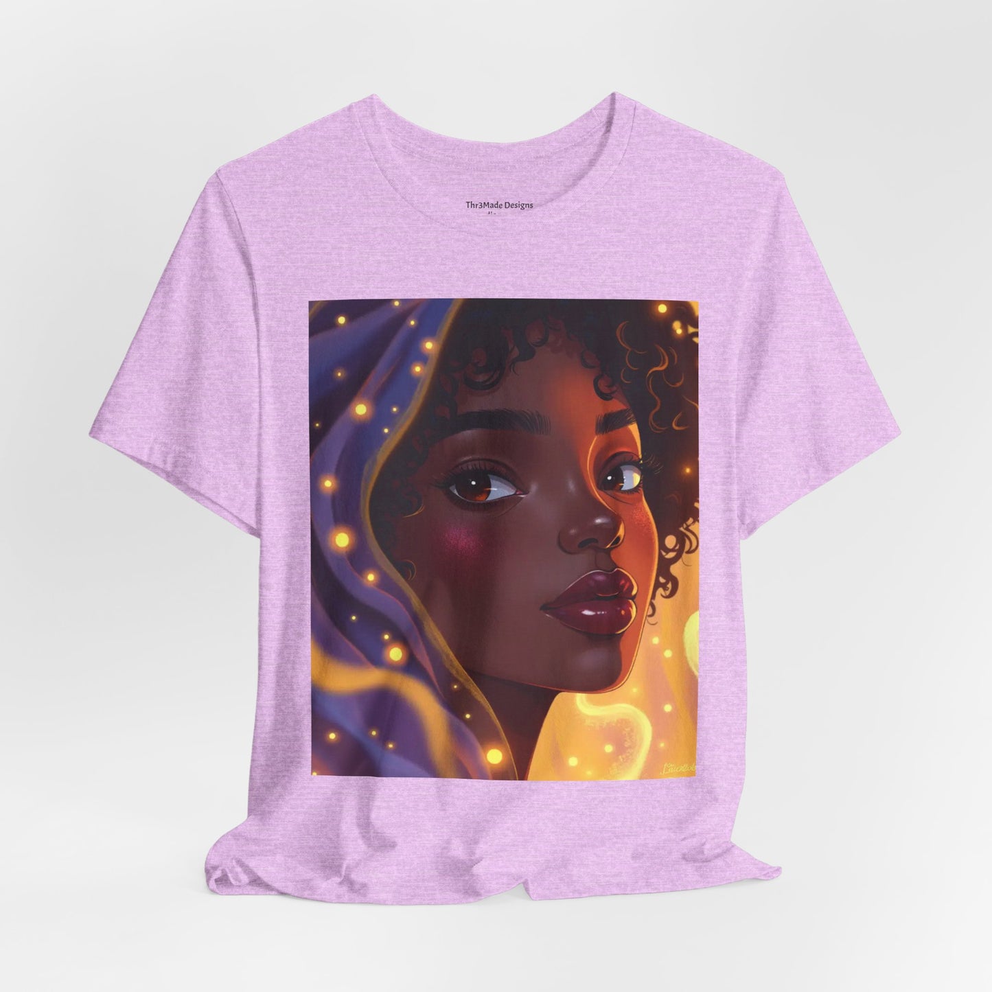 Magic Glow Art Tee, Unisex Short Sleeve Shirt, Artistic Graphic T-Shirt, Boho Style Tee, Casual Wear, Gift for Art Lovers