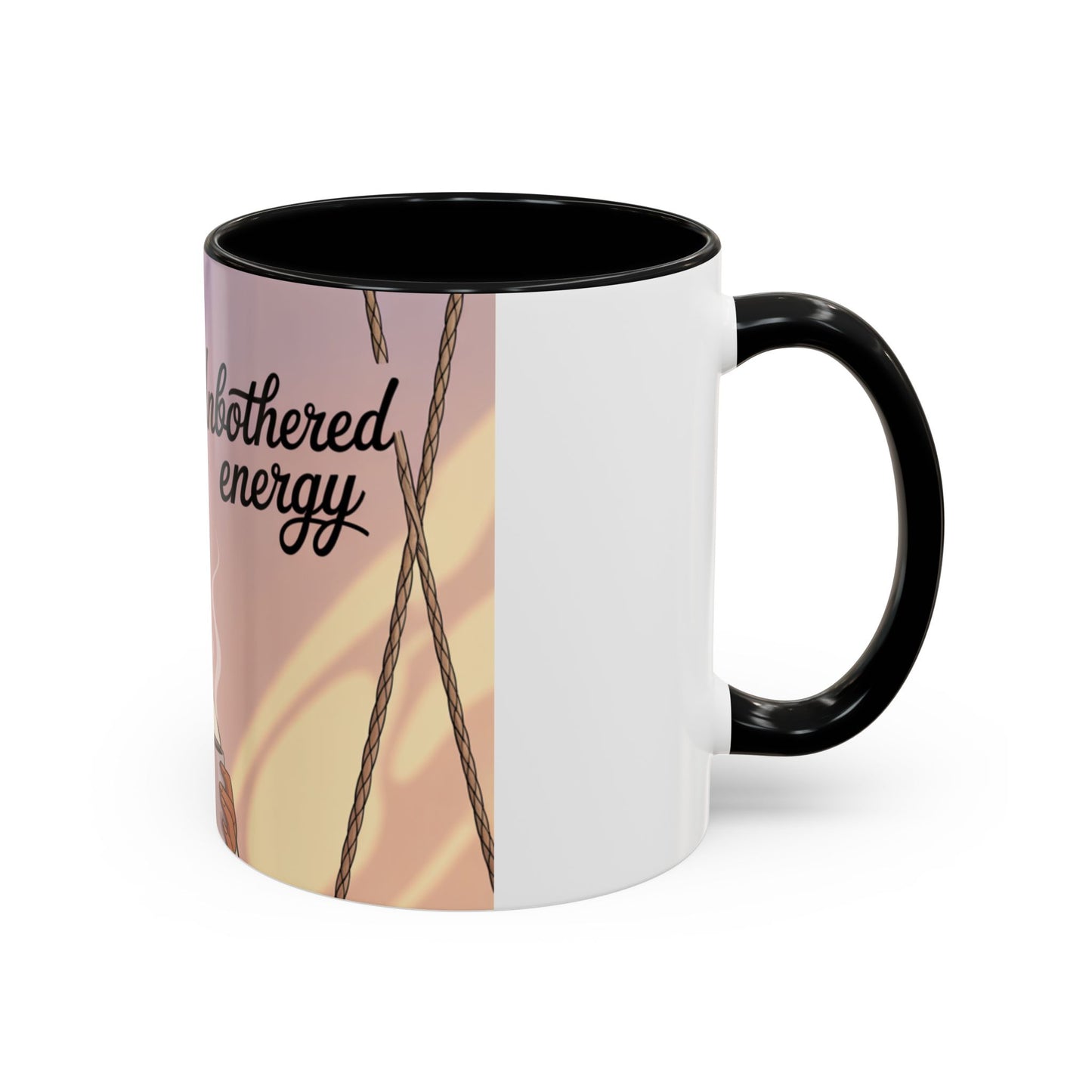 Chic Coffee Mug with Unbothered Energy Design, Trendy Mug for Coffee Lovers, Gift for Friends, Inspirational Mug, Everyday Use