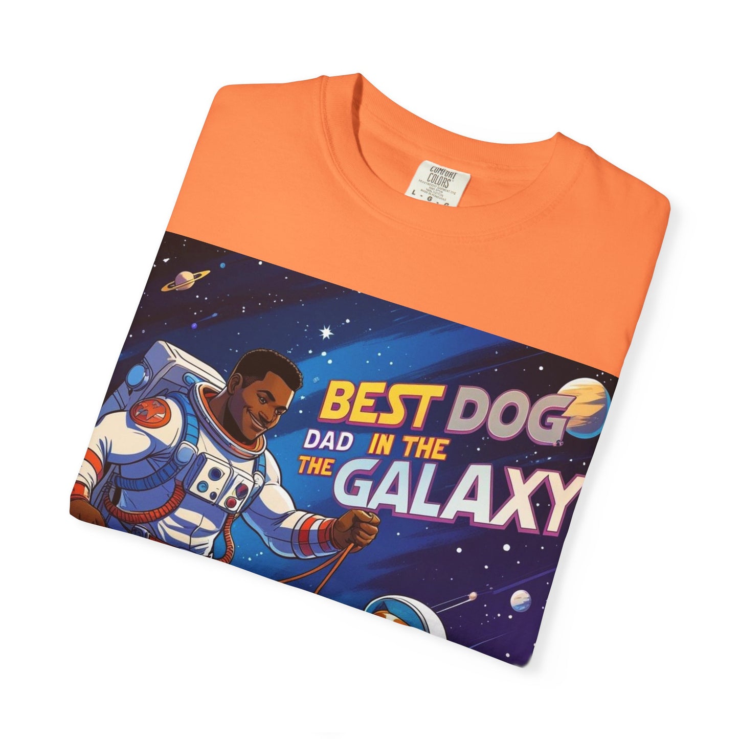 Best Dog Dad in the Galaxy T-Shirt, Unisex Space-Themed Tee, Dog Lover Gift, Father's Day Shirt, Gift for Dog Dads, Galaxy Graphic Tee